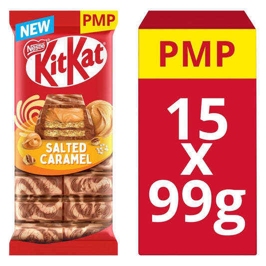 KitKat Salted Caramel Chocolate Sharing Bar 99g PMP (Box of 15)