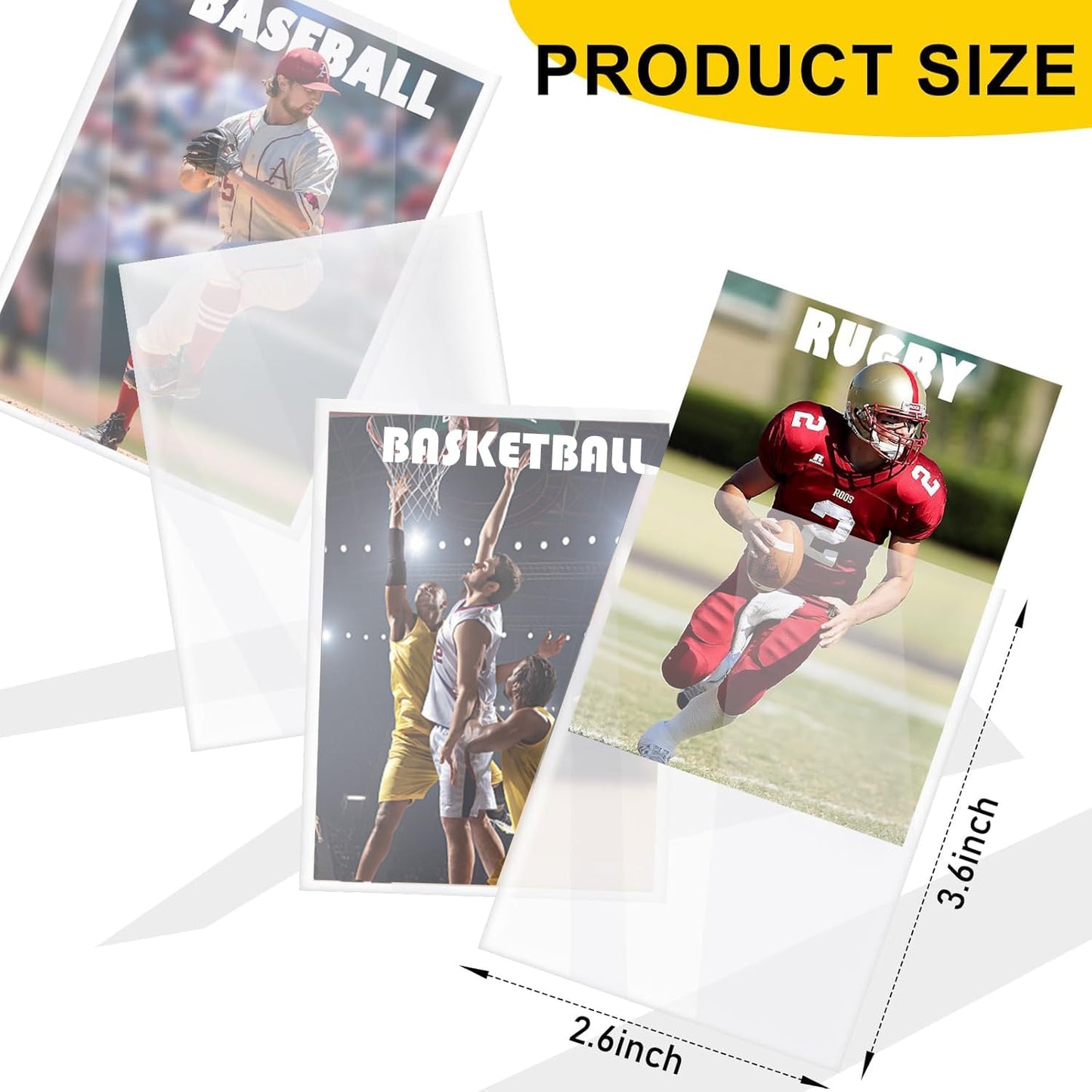 Kitoyz 1000-Count Card Sleeves Top Loaders — Clear Protectors for Baseball, Football & Game Cards