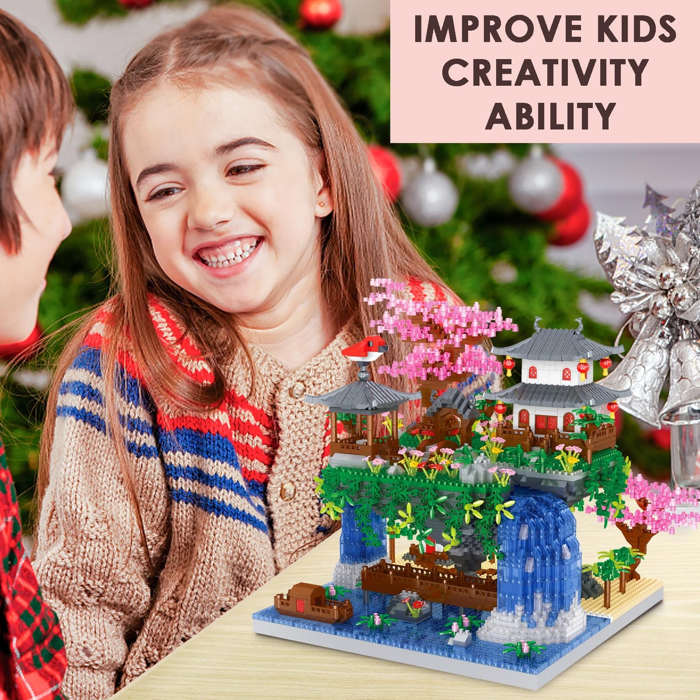 Kitoyz Cherry Blossom Bonsai Tree Building Set – 3220 Pcs, Chinese Architecture & Sakura House