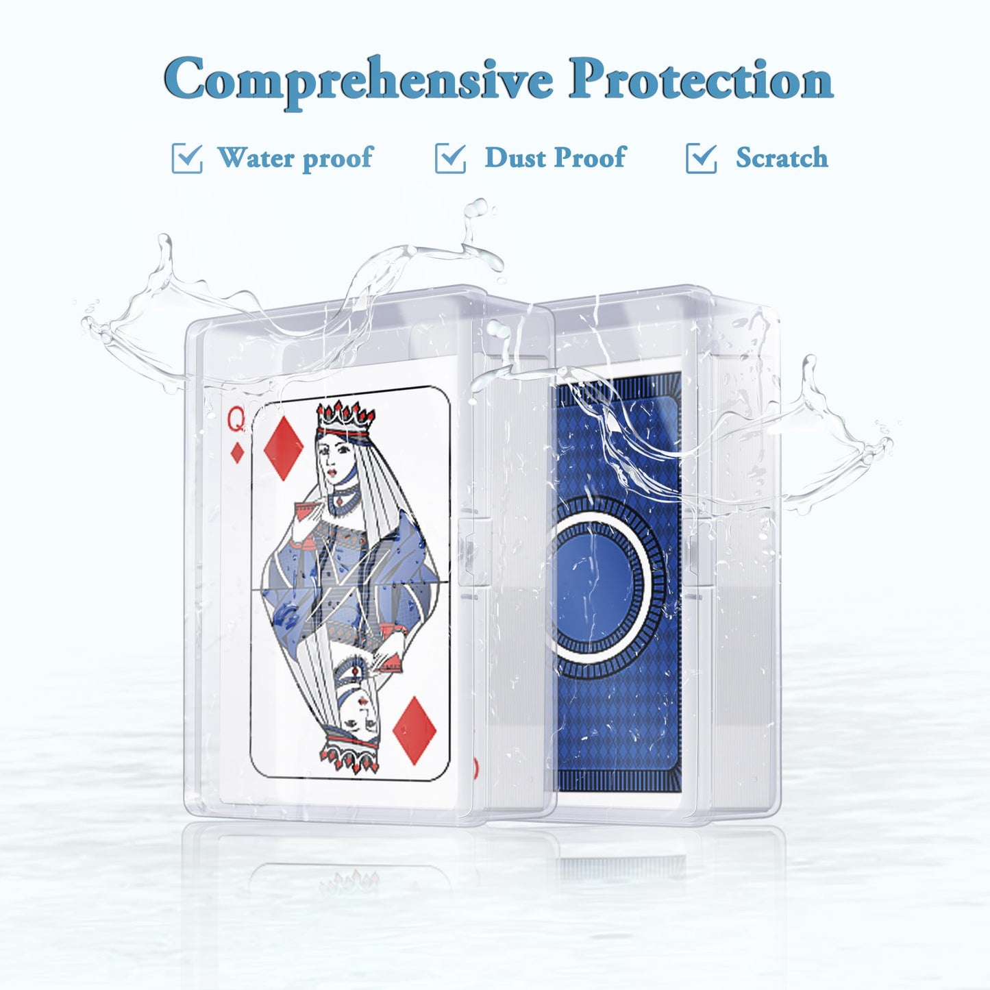 Kitoyz Clear Card Storage Boxes – 6-Pack, Holds 100 Cards Each (10 x 7 x 2.5 cm)