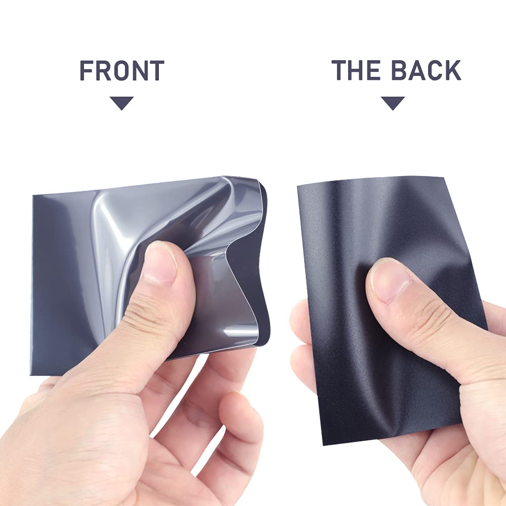 Kitoyz 200 Counts Black Card Sleeves Top Loaders – Matte Outer, Clear Inner, Non-PVC Protectors for Baseball, Sports & Game Cards