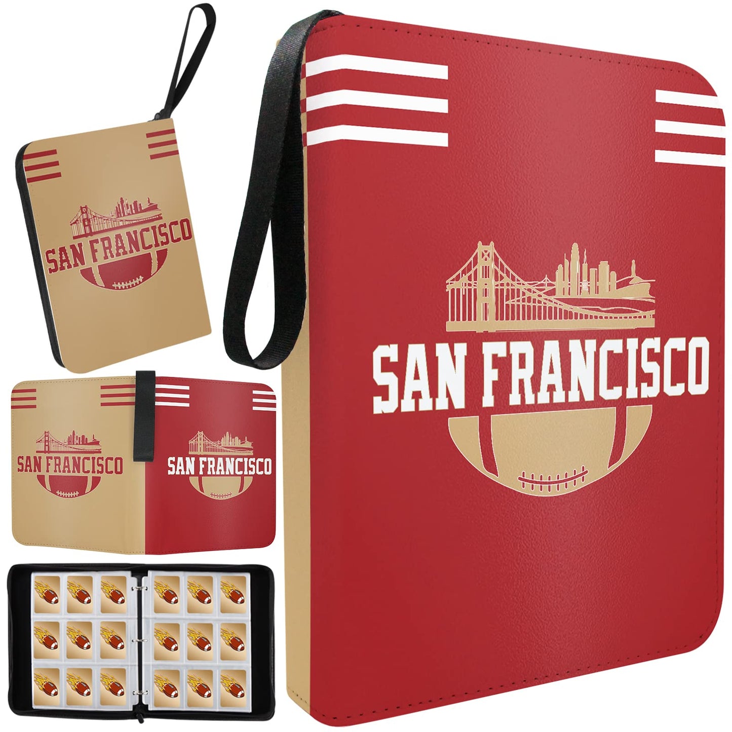 KivolFun San Francisco Football Card Binder – 900 Pocket, 3 Ring, Waterproof & Dustproof