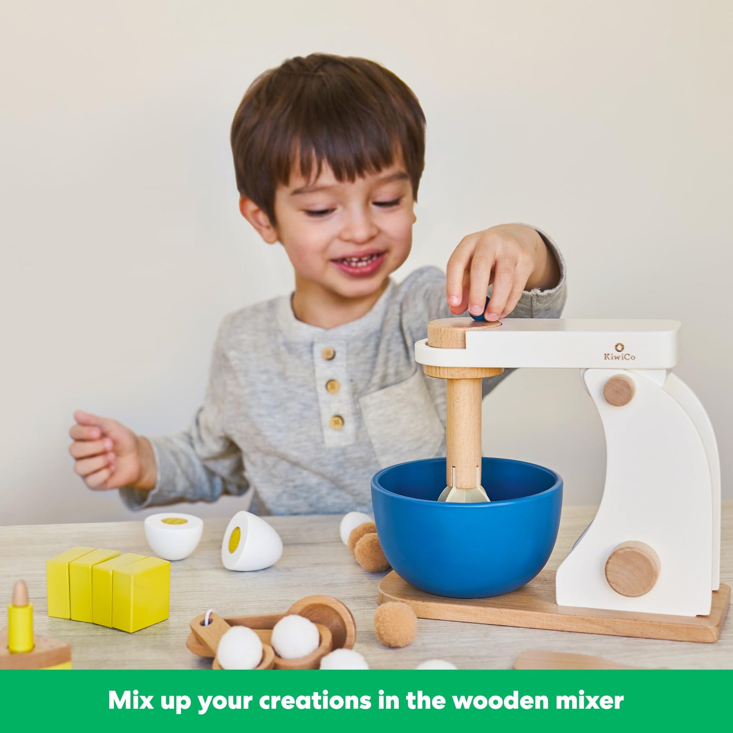 KiwiCo Bake-a-Cake Stand Mixer | Kids Baking Gift Set for Ages 3+