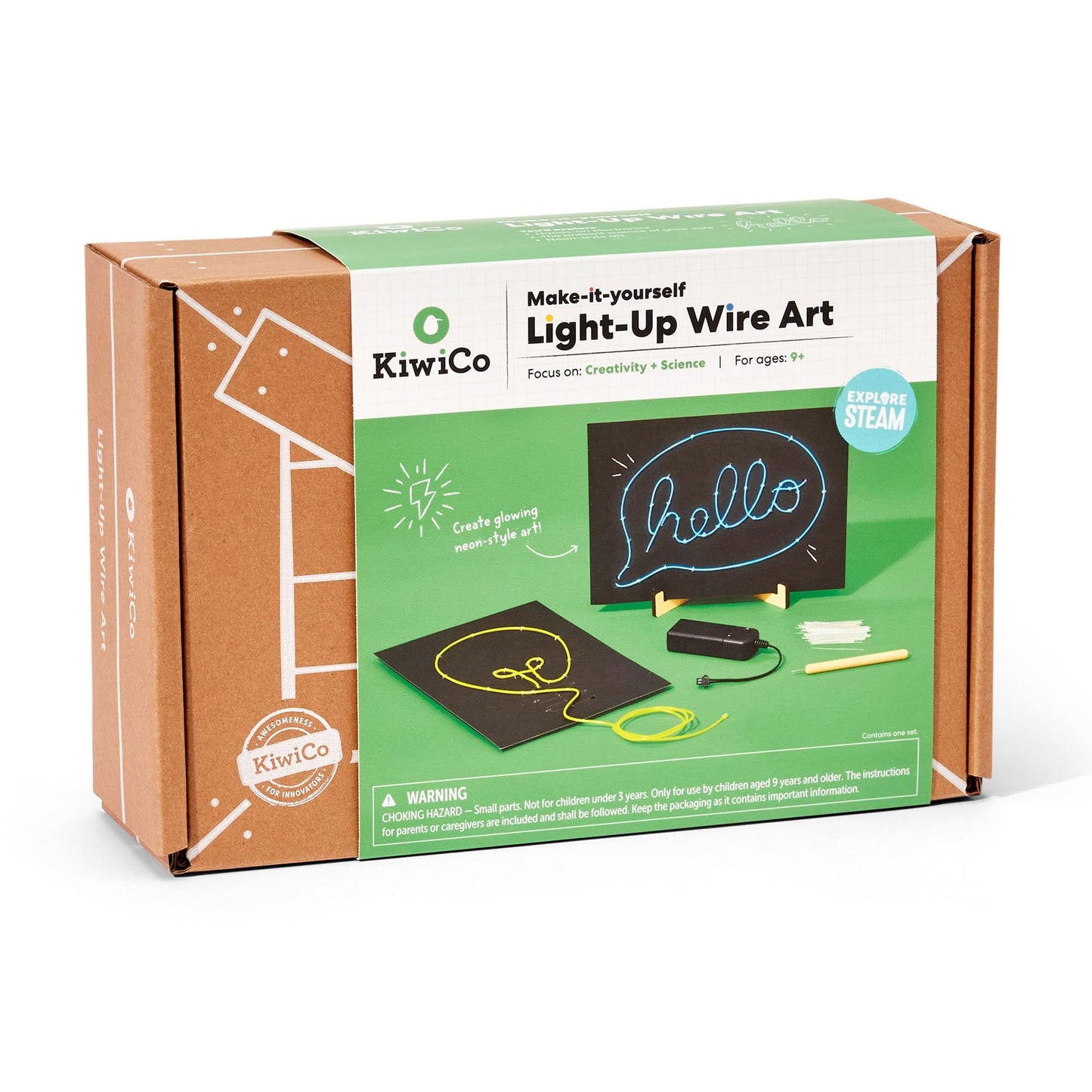 KiwiCo Light-Up Wire Art Kit — DIY Electroluminescent Signs for Kids