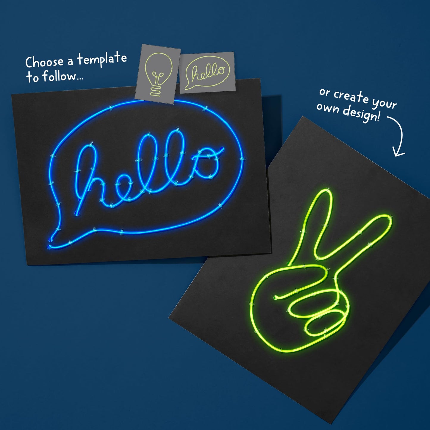 KiwiCo Light-Up Wire Art Kit — DIY Electroluminescent Signs for Kids