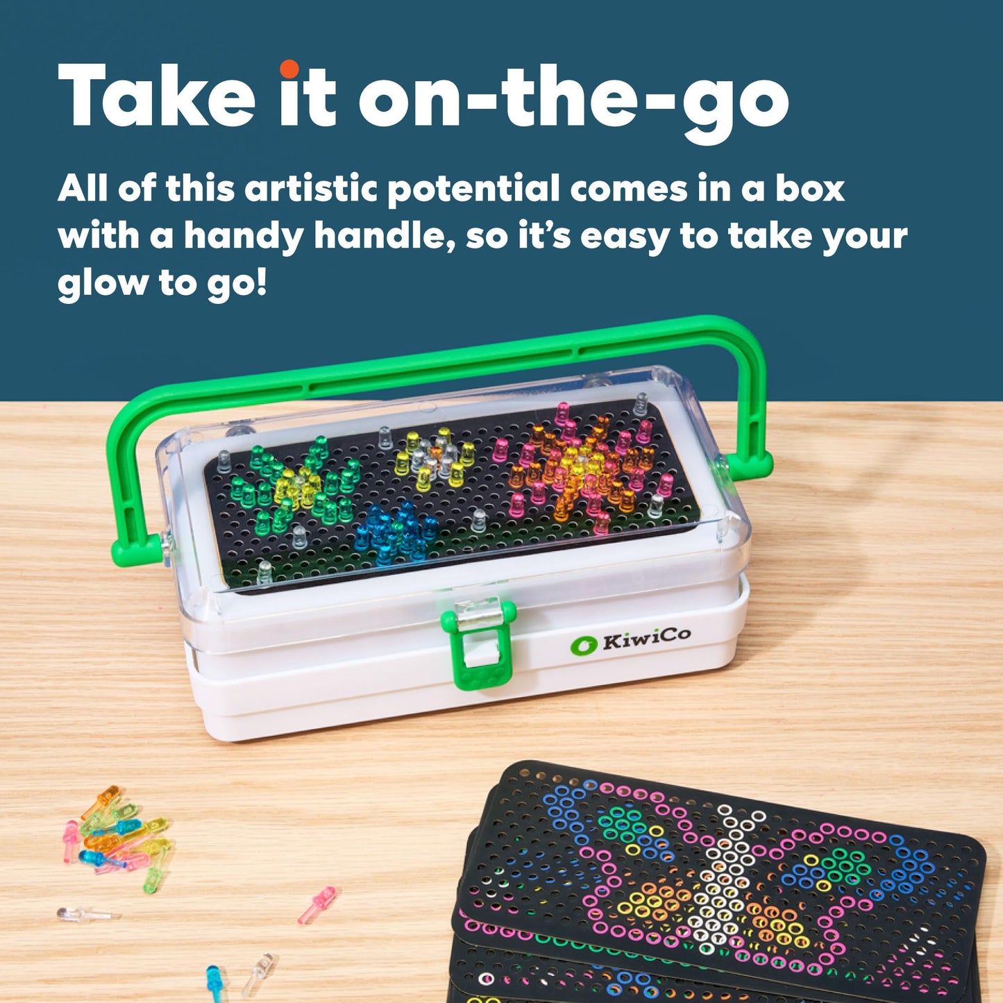 KiwiCo Pixel Art Kit for Kids 5-8 | Lightbox with Reusable Templates & 20+ Pixel Art Creations