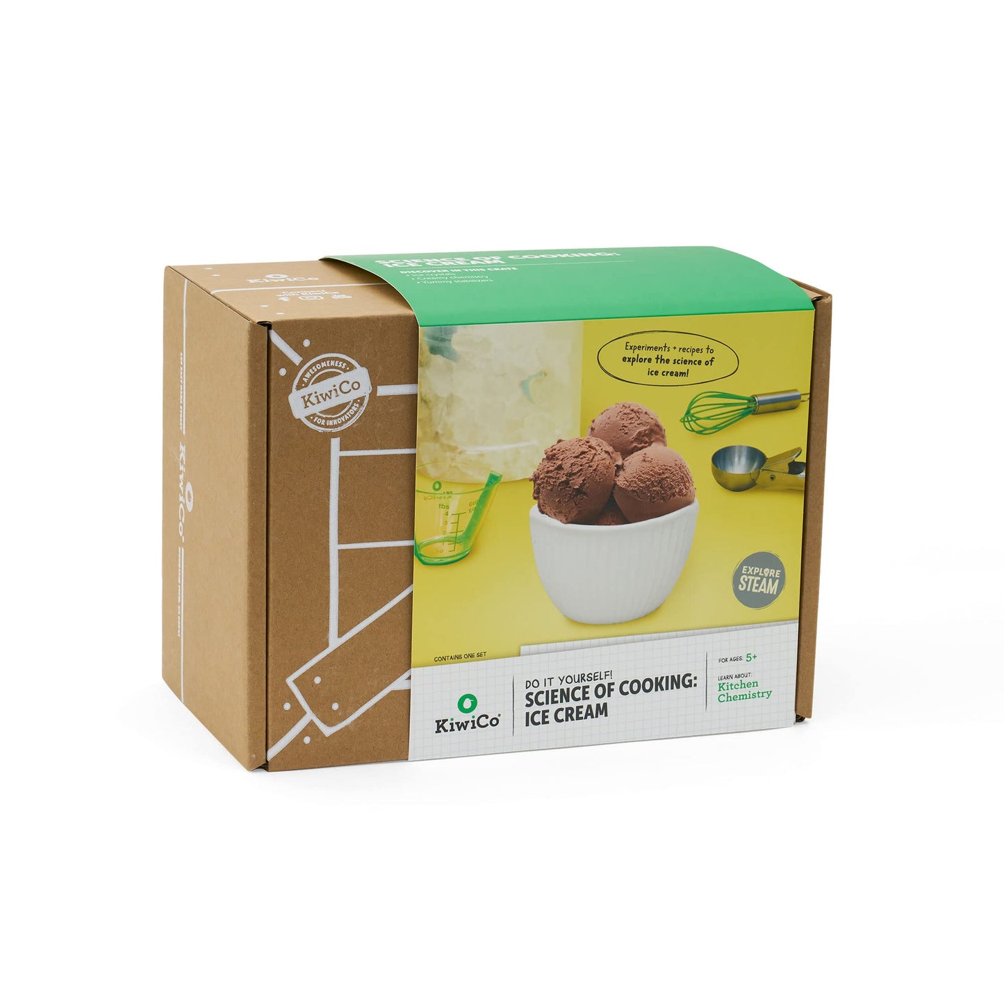 KiwiCo Science of Cooking: Ice Cream Kit for Ages 5+ | Learn Kitchen Chemistry
