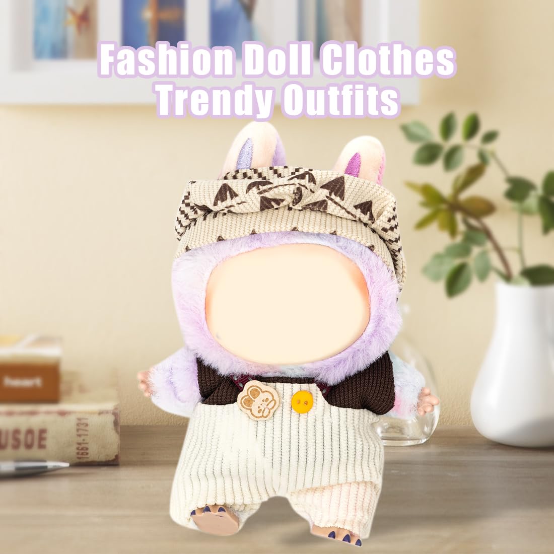KIYEREE Lububu 17cm Doll Outfit Set — Striped Dress & Accessories