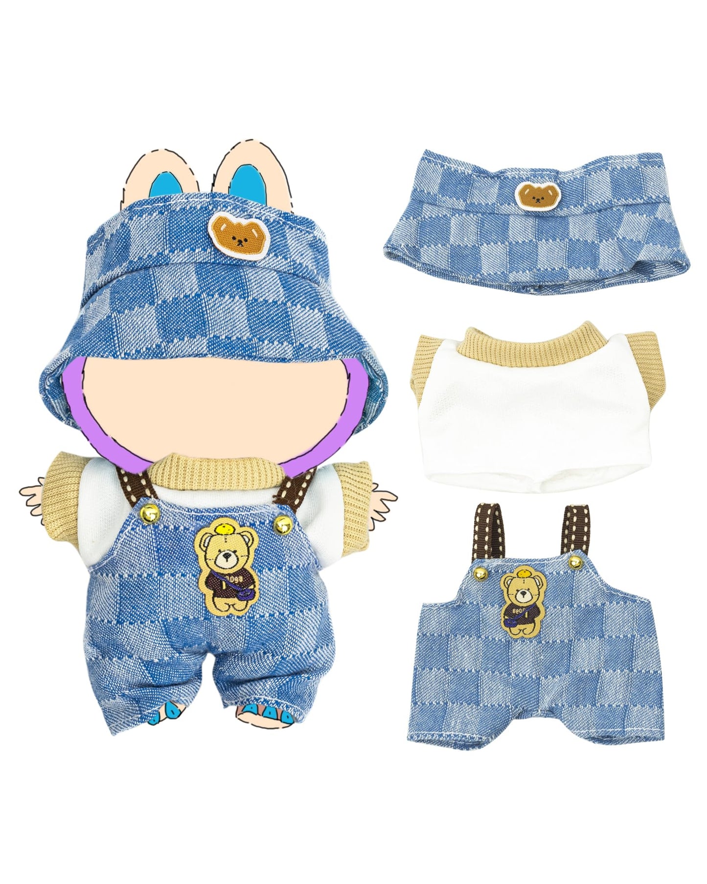 KIYEREE Lububu 17cm Dolls Outfit with Accessories | Cute Dress Up Set