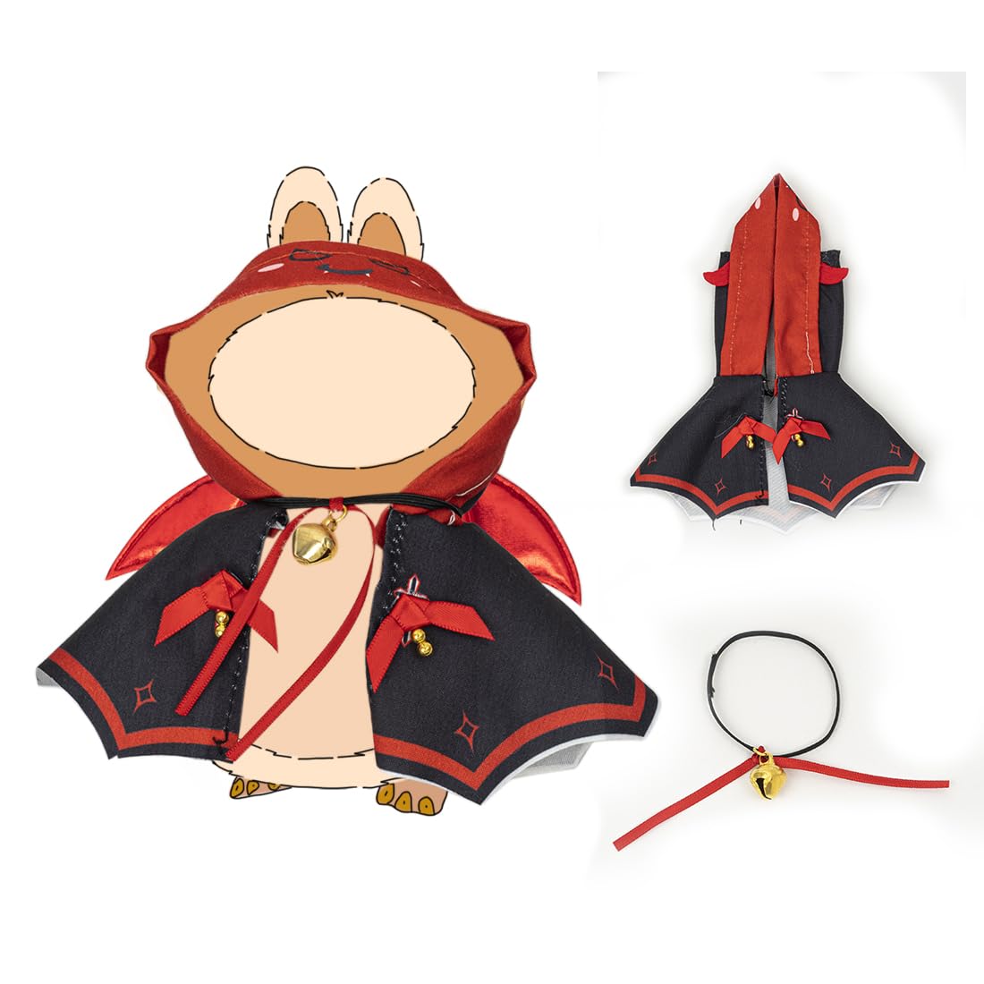 KIYEREE Clothes for Lububu 17cm Dolls – Outfit with Accessories for Dress Up
