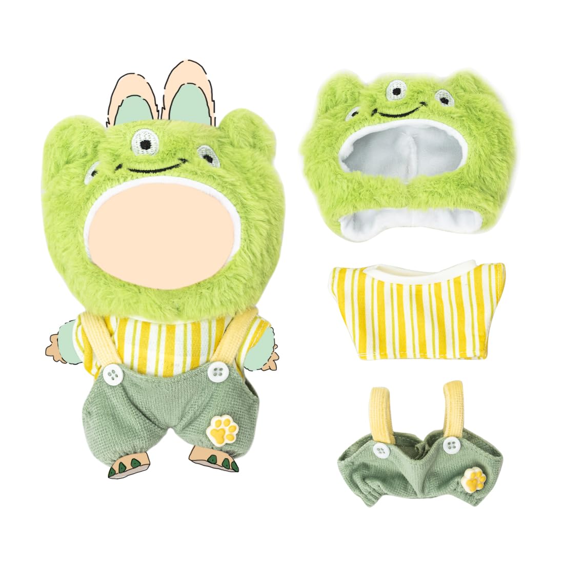 KIYEREE Lububu 17cm Doll Outfit with Accessories | Cute Dress Up Set