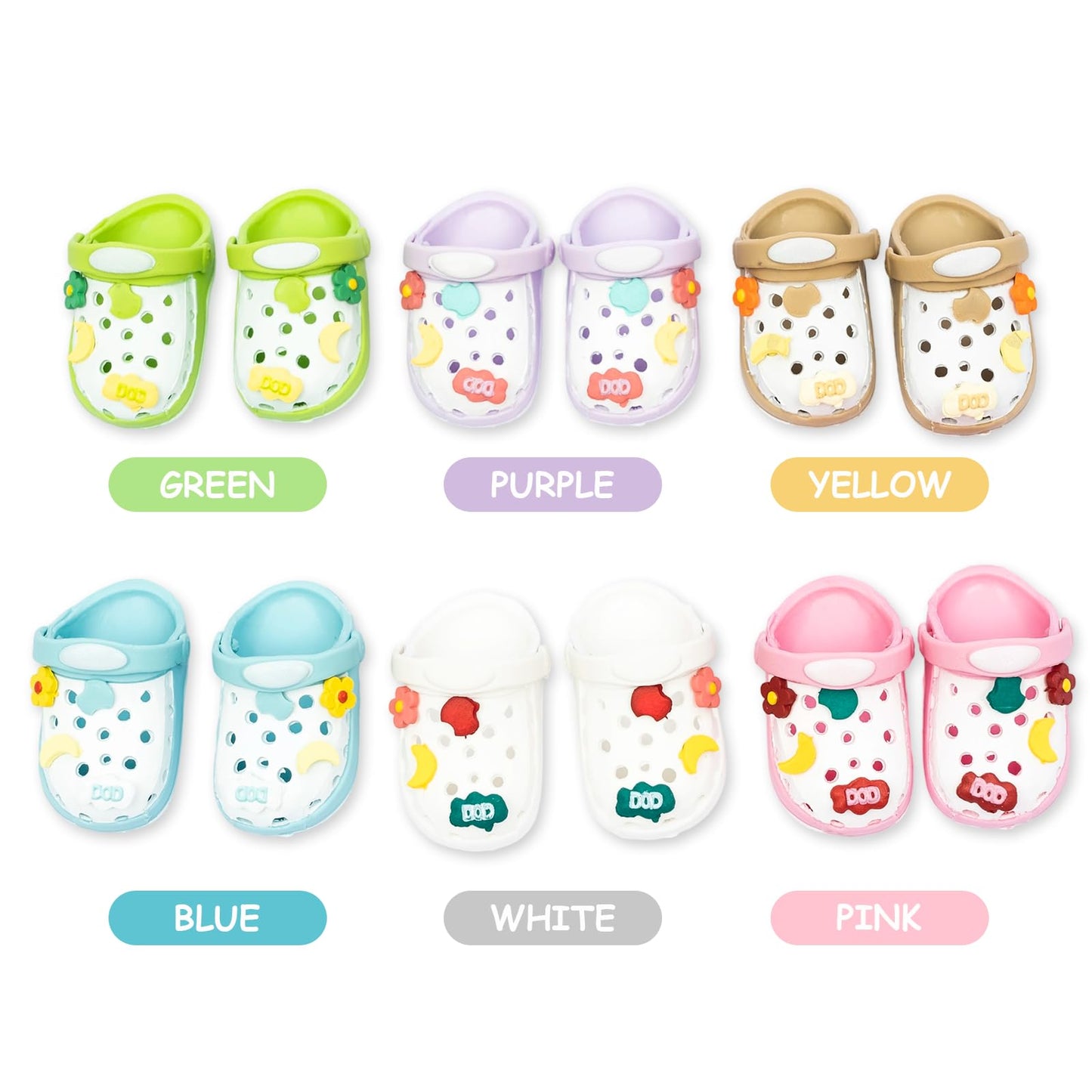 KIYEREE Summer Sandals for Dolls – Open-Toe Purple Slippers, 15+