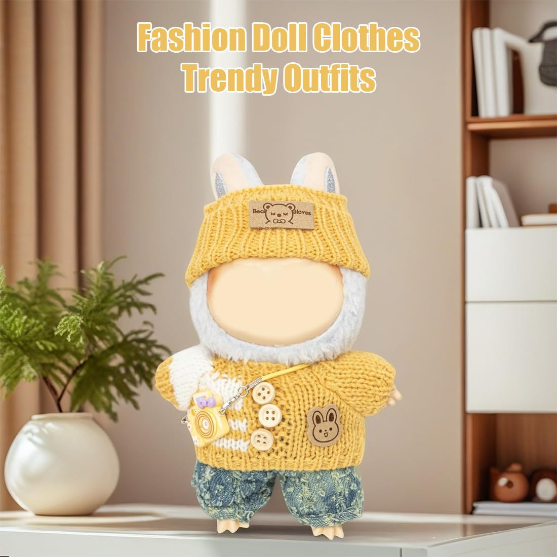 KIYEREE Clothes for Lububu 17cm Dolls — Outfit Set with Accessories for Cute Stylish Dress Up
