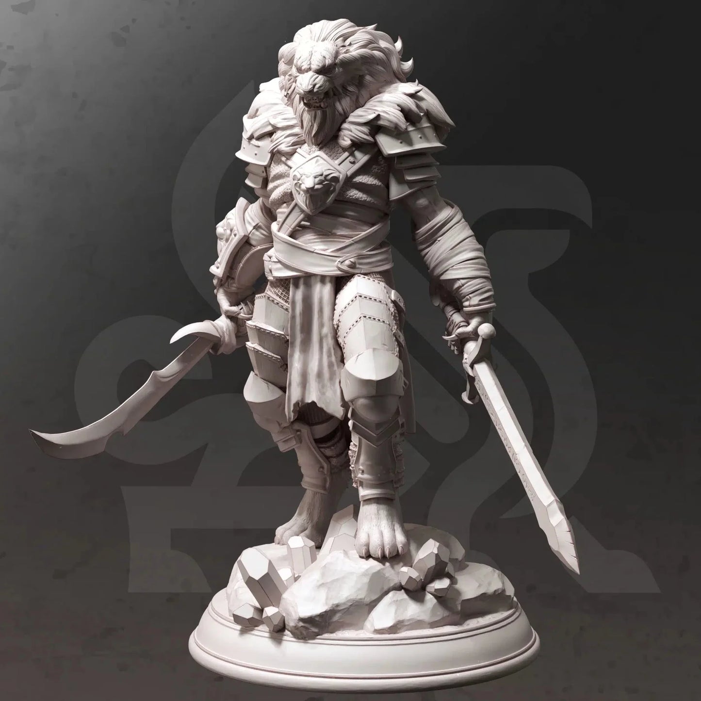 Kiz Ai’er – The Lionheart - 3D Printed Barbarian Miniature