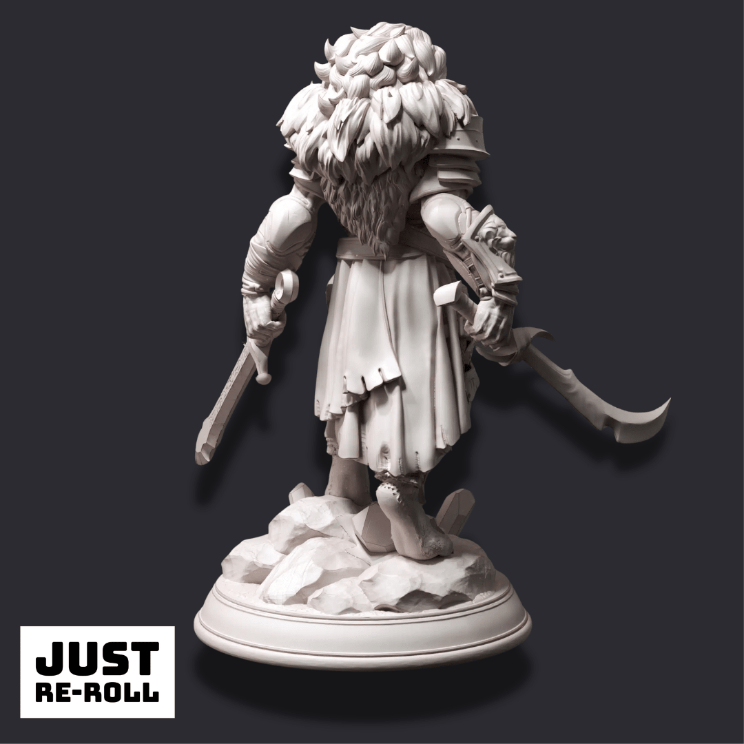 Kiz Ai’er – The Lionheart - 3D Printed Barbarian Miniature