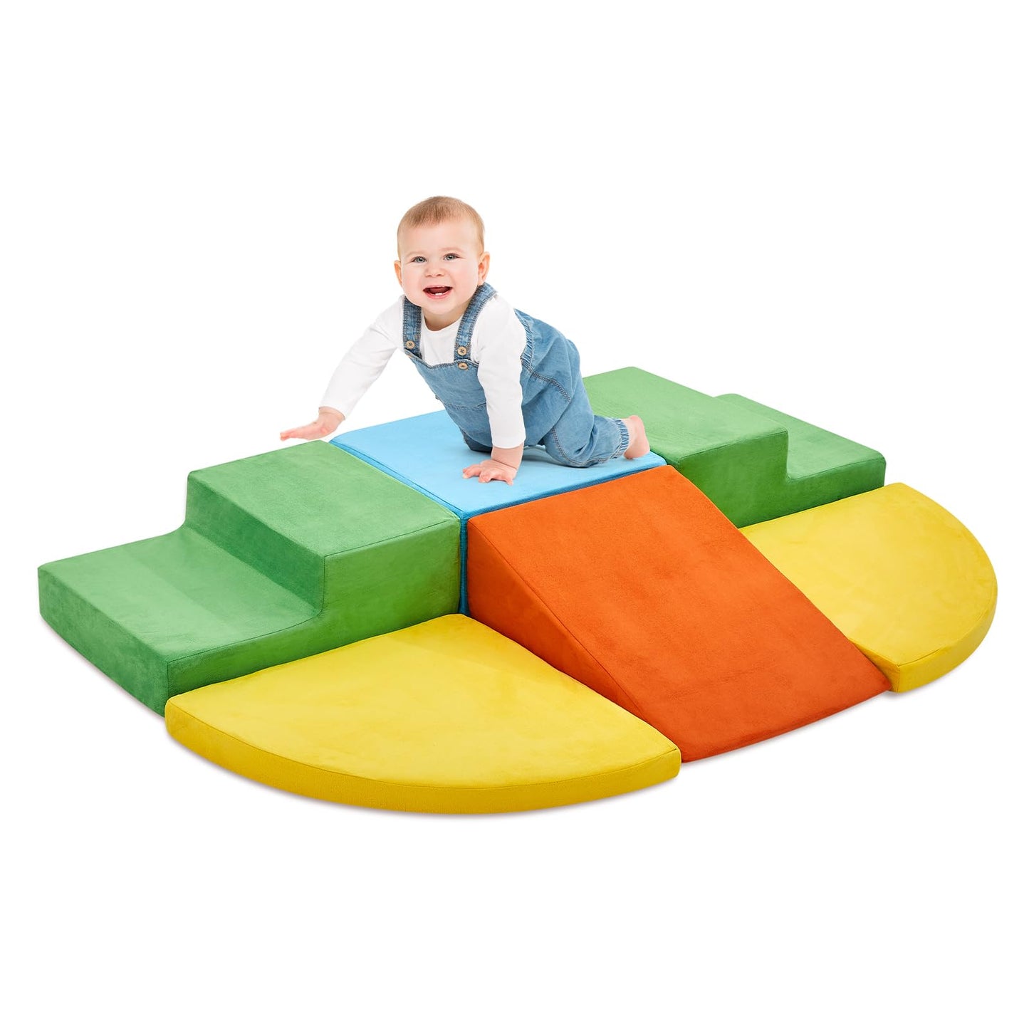 KIZLAND 6-Piece Soft Foam Climbing Blocks for Toddlers – Safe Indoor Play Set