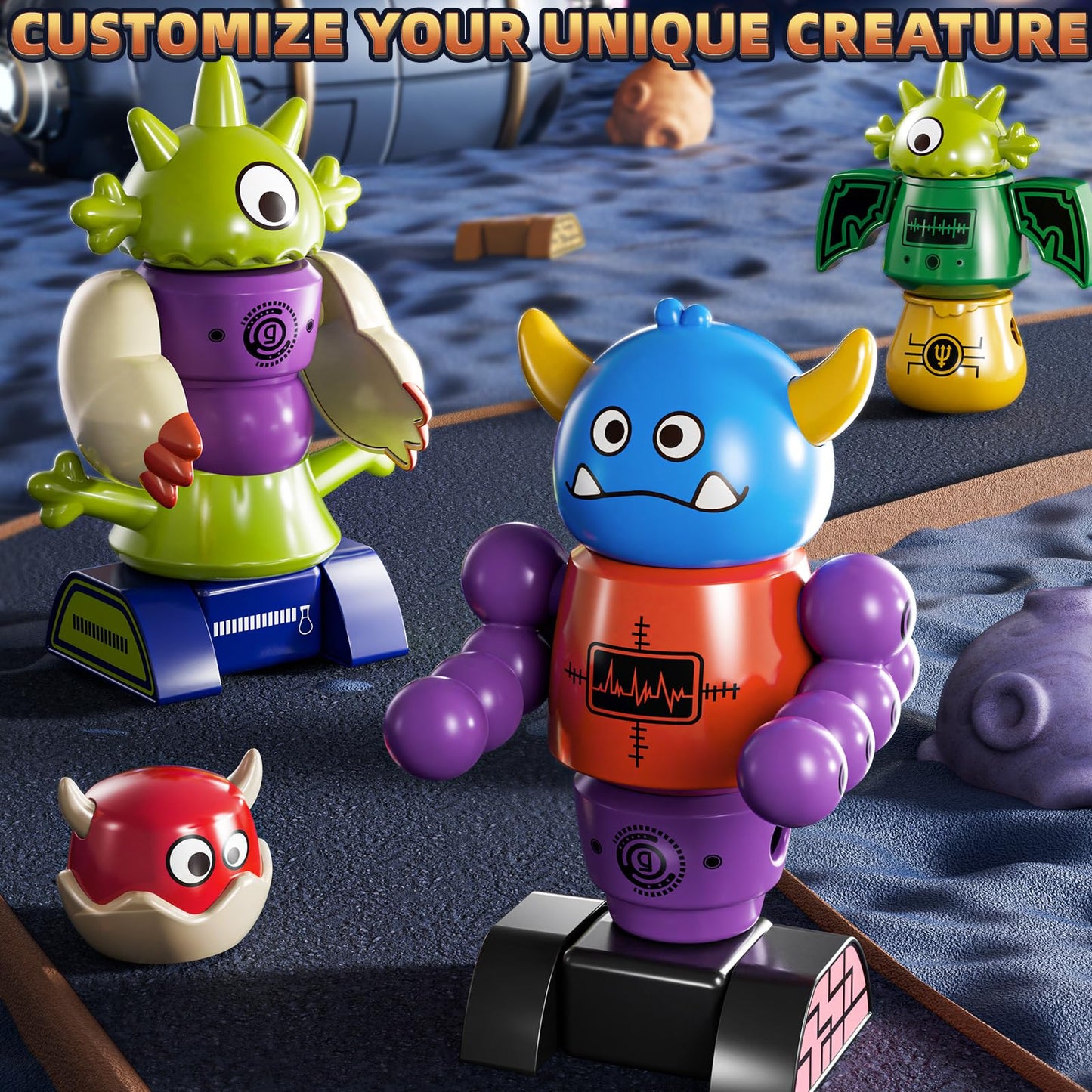 KIZONLY Magnets Robot Building Toys – 36-Piece Monster Blocks for Kids 2–12