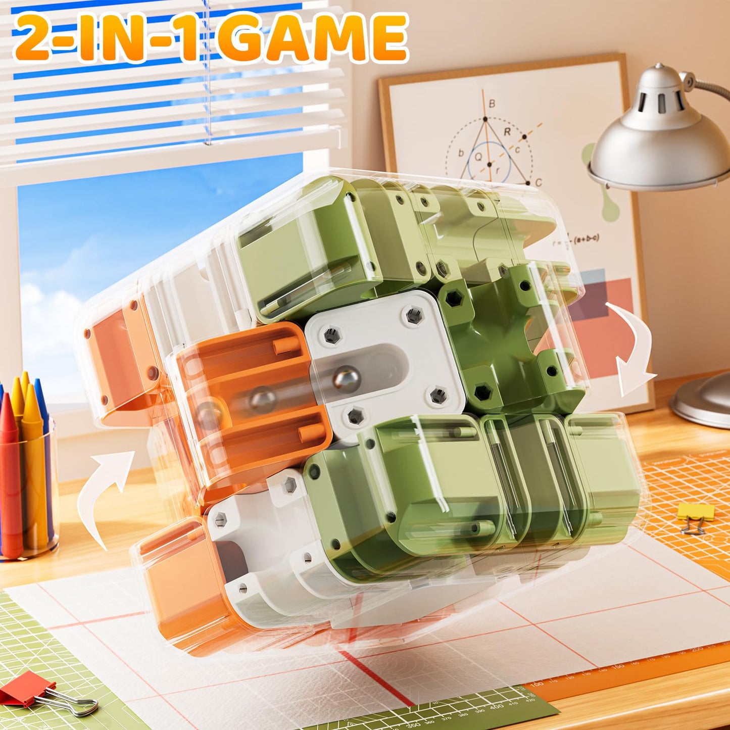 KIZONLY 3D Cube Puzzle – Color-Matched Ball for Kids & Adults
