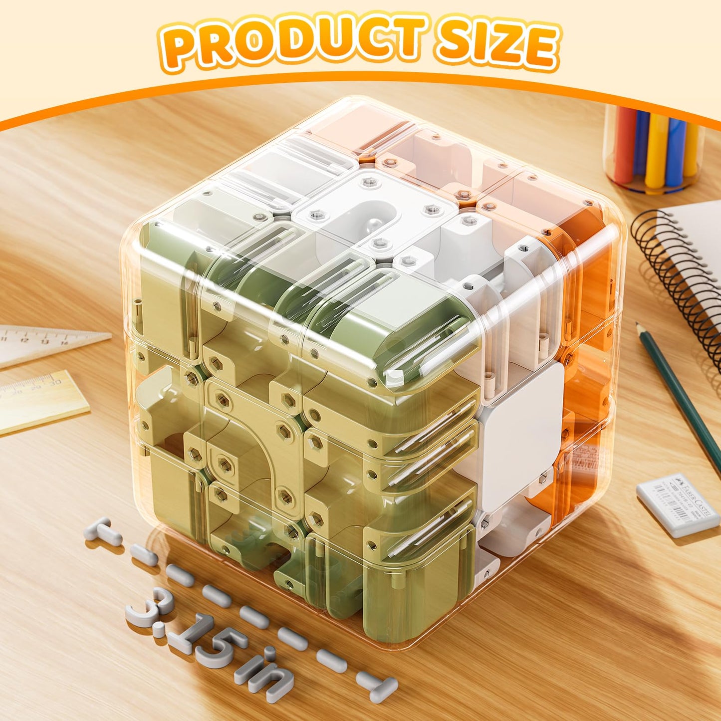 KIZONLY 3D Cube Puzzle – Color-Matched Ball for Kids & Adults