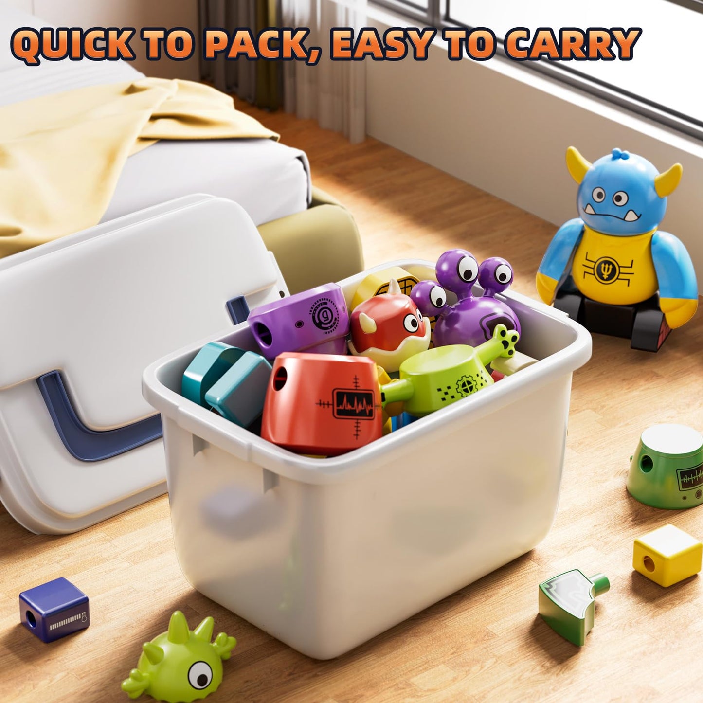 KIZONLY Magnets Robot Building Toys – 36-Piece Monster Blocks for Kids 2–12