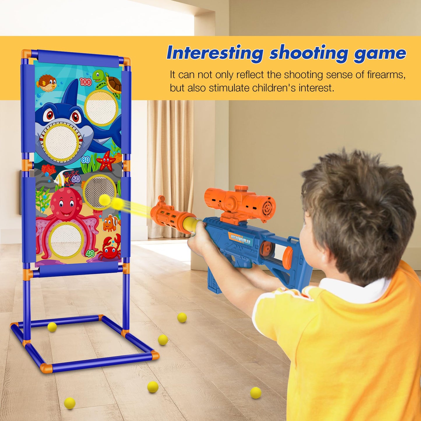 KKONES Kids Bow and Arrow Set – 2-in-1 LED Archery Toy with Foam Balls & Suction Cup Arrows