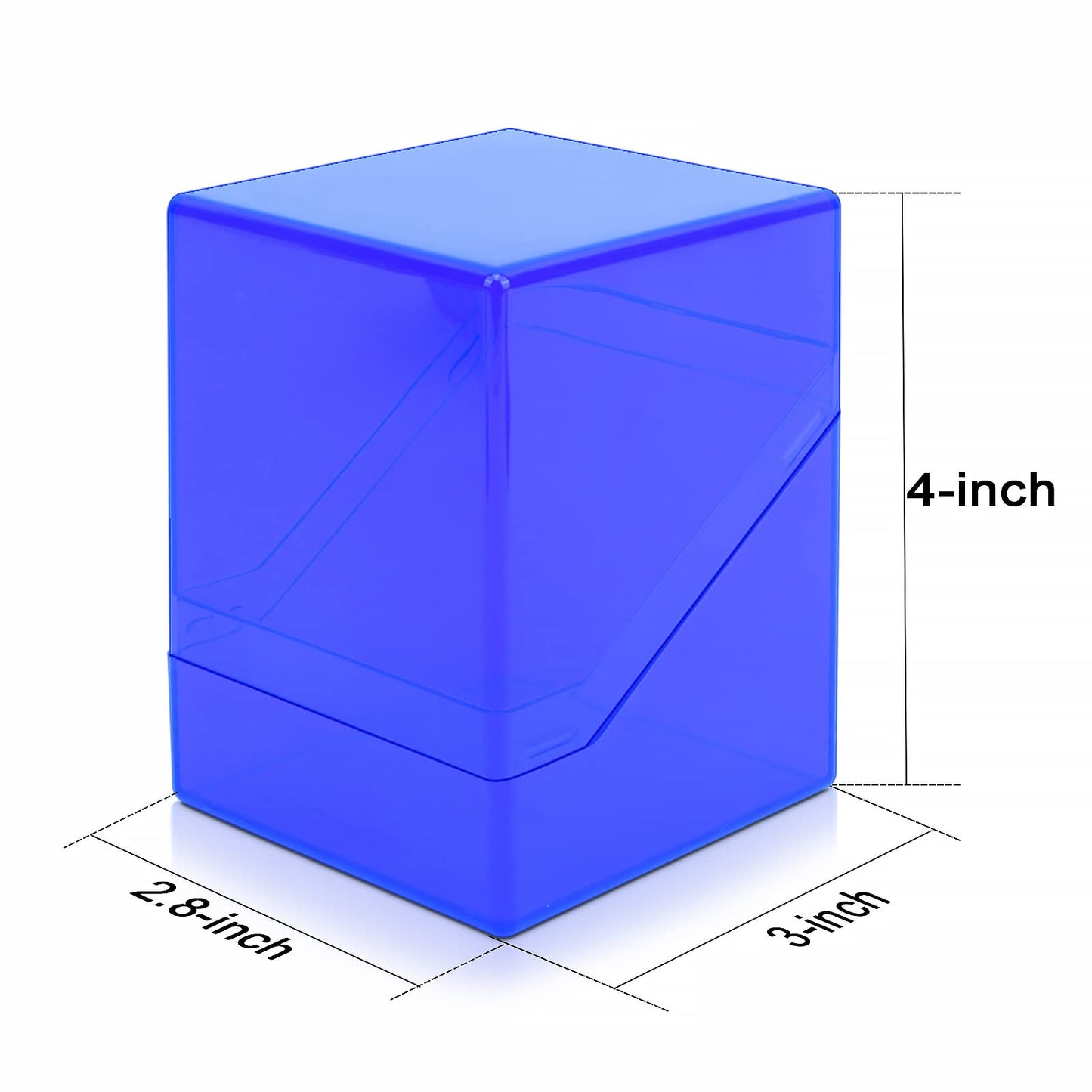 KKU 4 Pack Card Deck Cases – Acrylic Storage for 400+ Sleeved Cards (4 Colors)