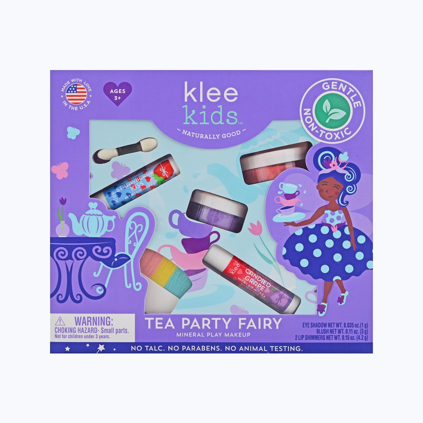 Luna Star Klee Kids Play Makeup Kit – Gentle, Non-Toxic, Made in USA | Tea Party Fairy