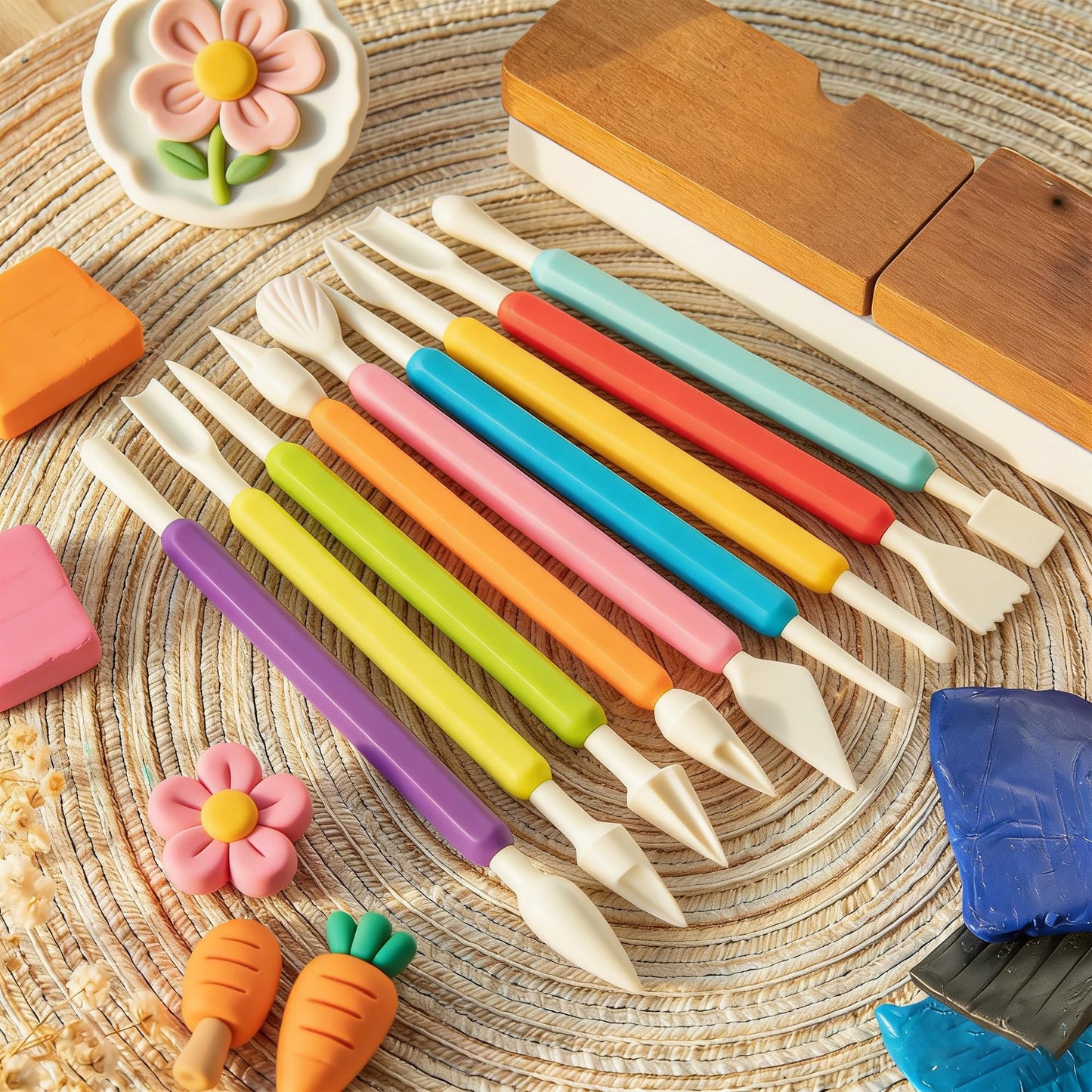 Kleeblatt 19-Piece Dough Tools Set for Kids | Safe, Durable Playdough & Clay Kit