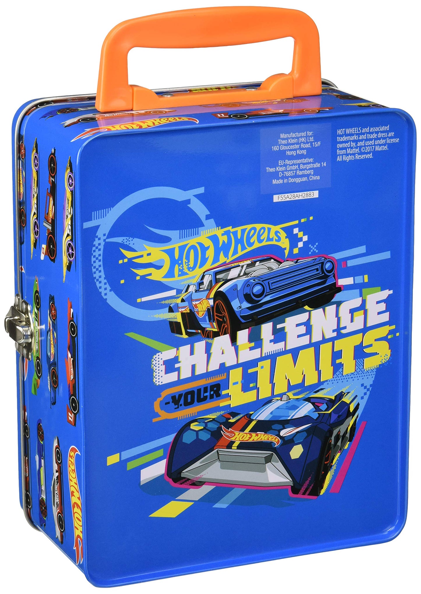 Klein Hot Wheels Storage Case – Metal Box with 18-Car Compartments, Portable