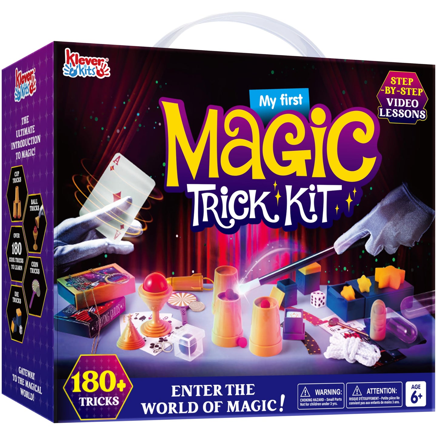 Klever Kits 180+ Magic Set – My First Magic Trick Kit for Kids 6+ | Step-by-Step Video Lessons