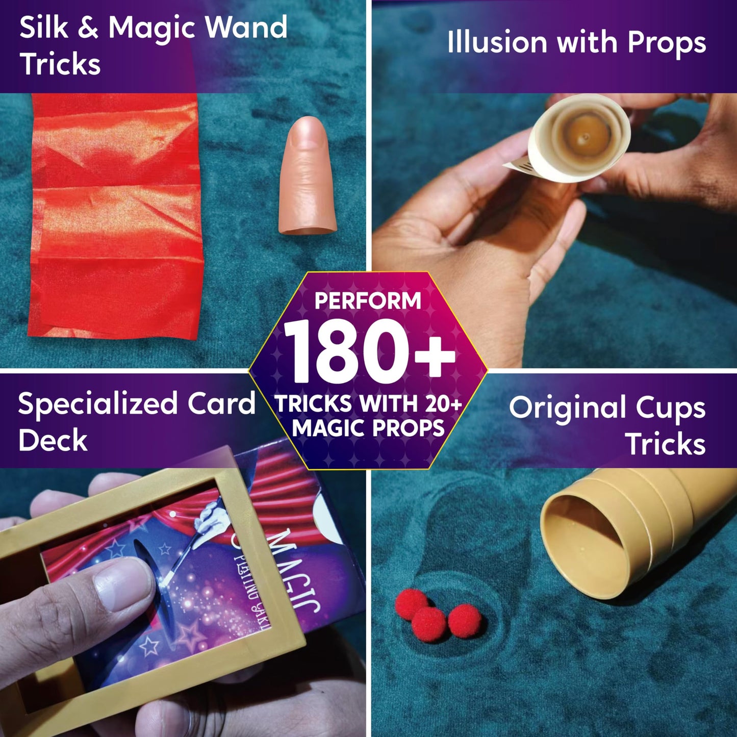 Klever Kits 180+ Magic Set – My First Magic Trick Kit for Kids 6+ | Step-by-Step Video Lessons