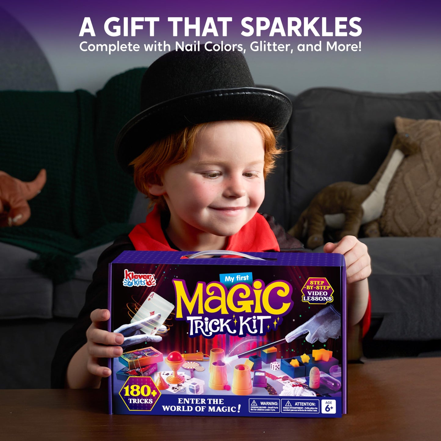 Klever Kits 180+ Magic Set – My First Magic Trick Kit for Kids 6+ | Step-by-Step Video Lessons