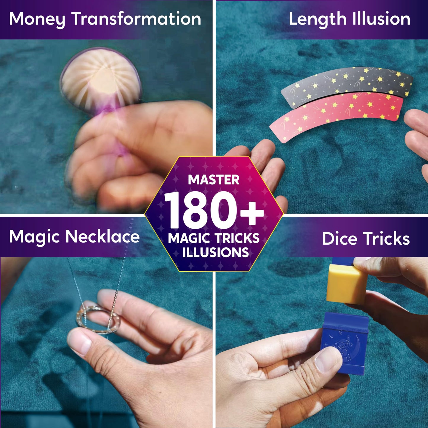 Klever Kits 180+ Magic Set – My First Magic Trick Kit for Kids 6+ | Step-by-Step Video Lessons