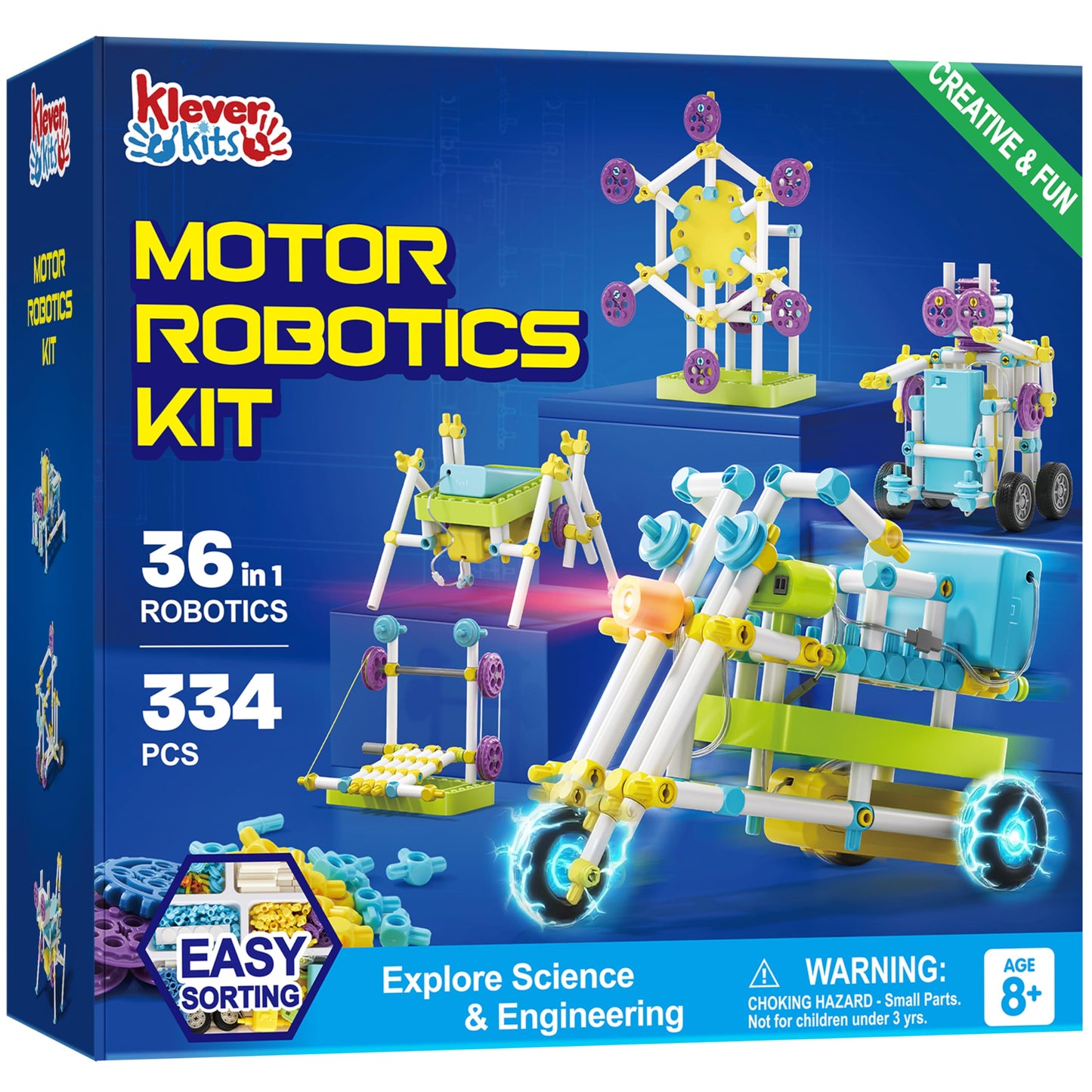 Klever Kits 36-in-1 Motor Robotic Kit – Educational STEM Toy for Ages 8-13