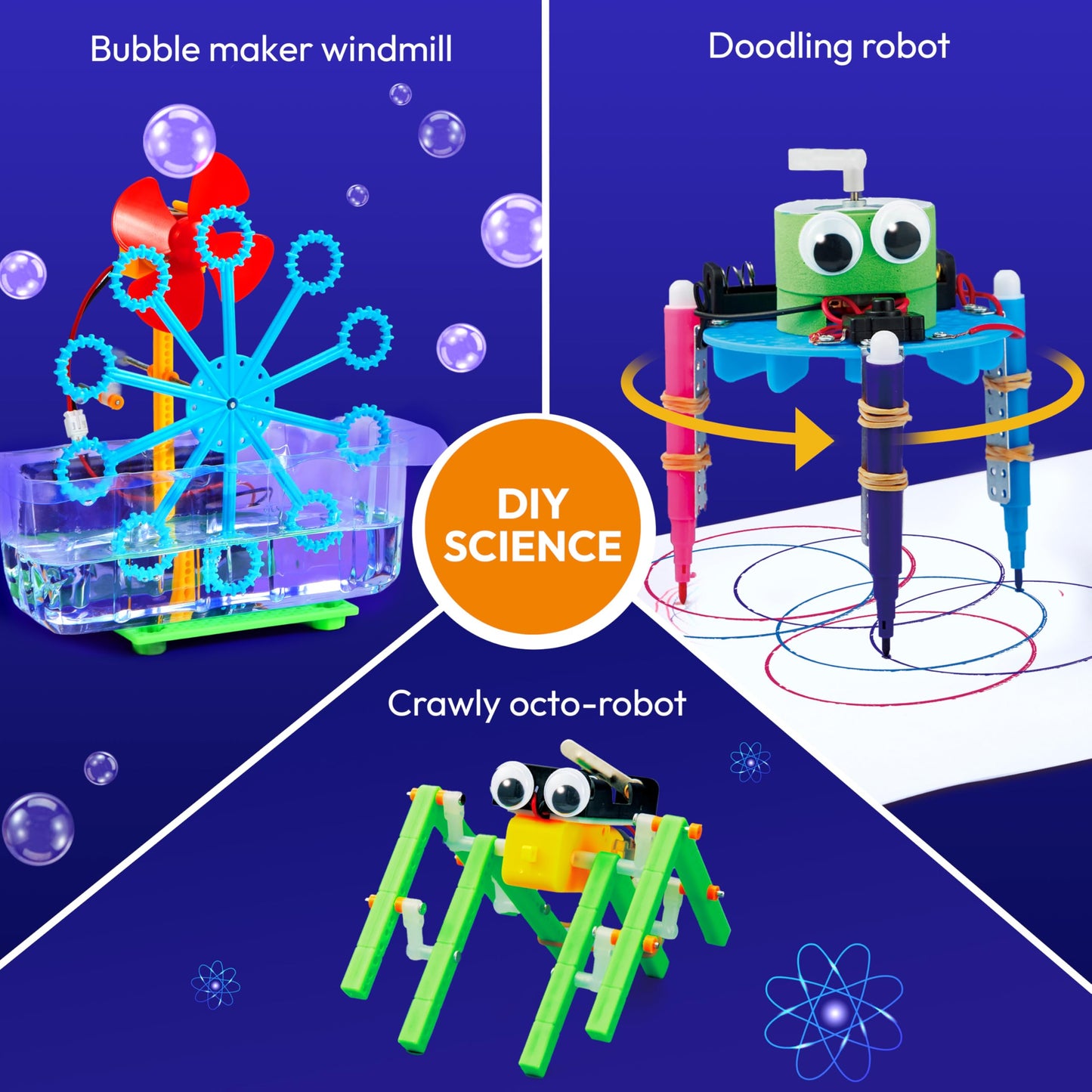 Klever Kits 6-in-1 Electric Robot Kit for Ages 8-13 | STEM Toys & Hands-on Learning