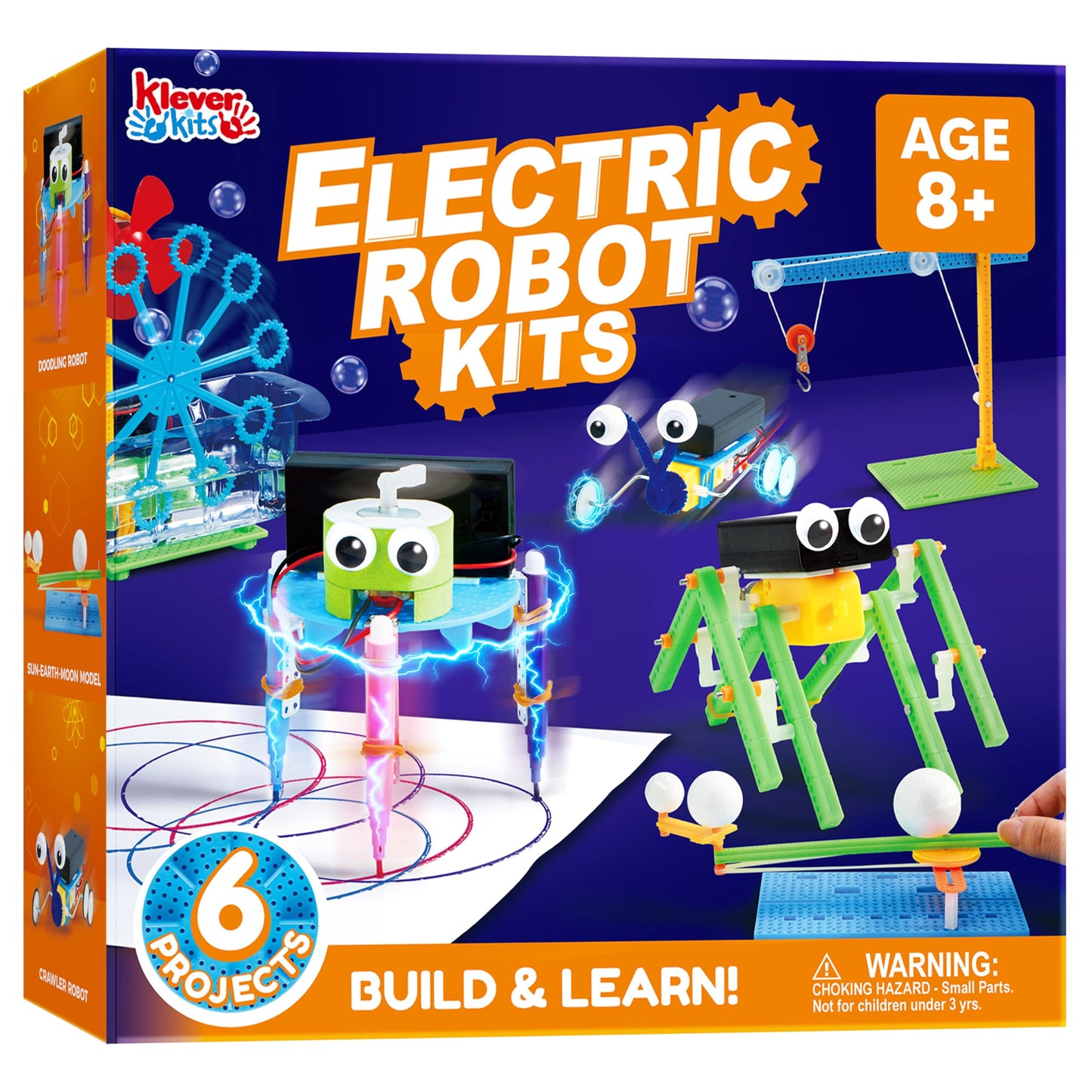 Klever Kits 6-in-1 Electric Robot Kit for Ages 8-13 | STEM Toys & Hands-on Learning