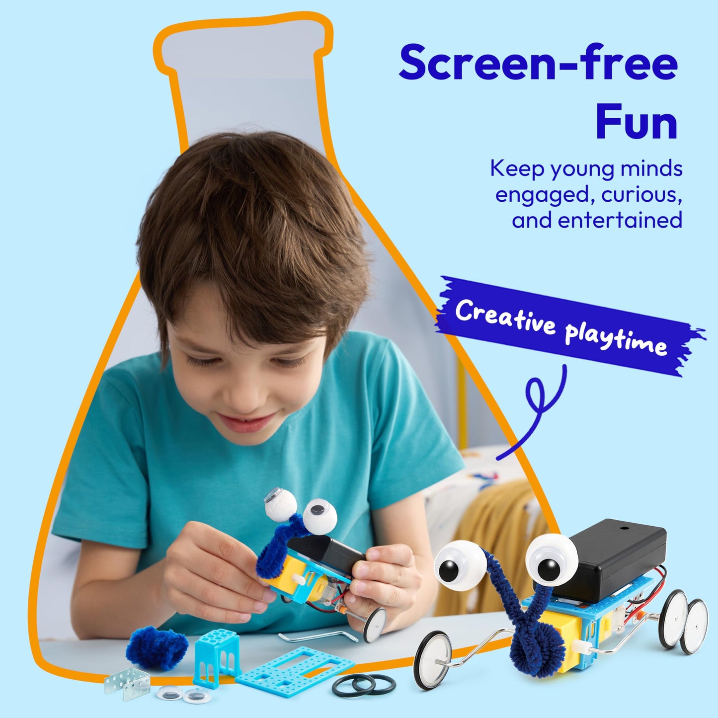 Klever Kits 6-in-1 Electric Robot Kit for Ages 8-13 | STEM Toys & Hands-on Learning