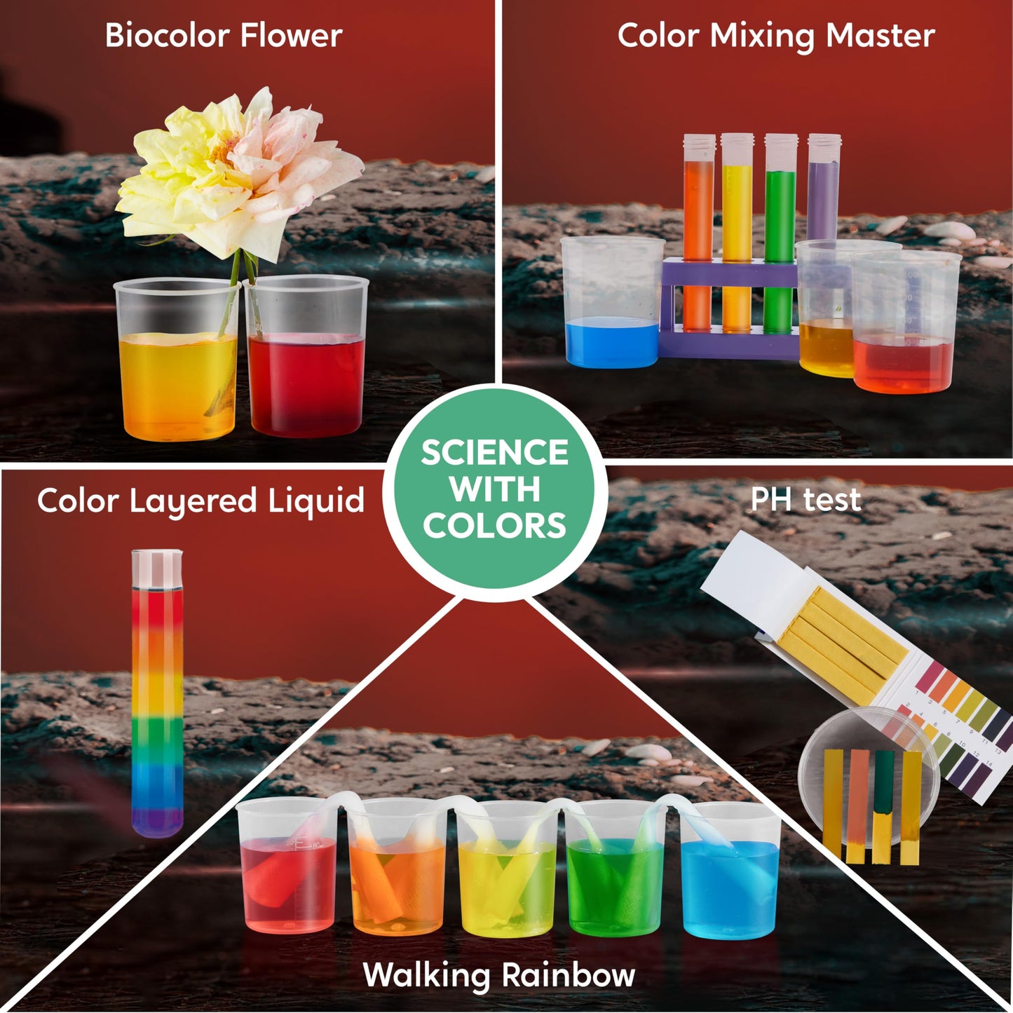 Klever Kits Amazing Science Kits – 85+ Experiments, Volcano & Crystal Tree for Kids 6–8+