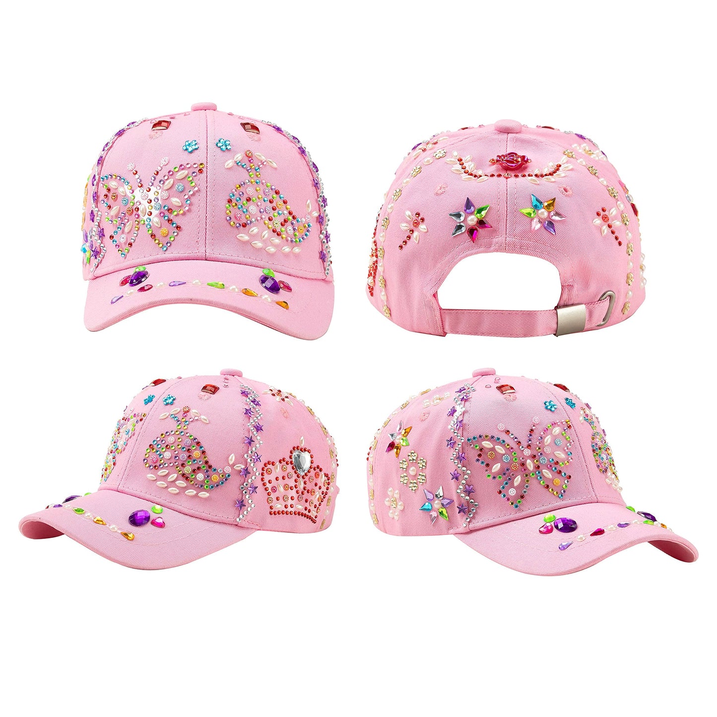 Klever Kits Decorate Your Own Baseball Cap – Gems & Stickers DIY Kit for Kids