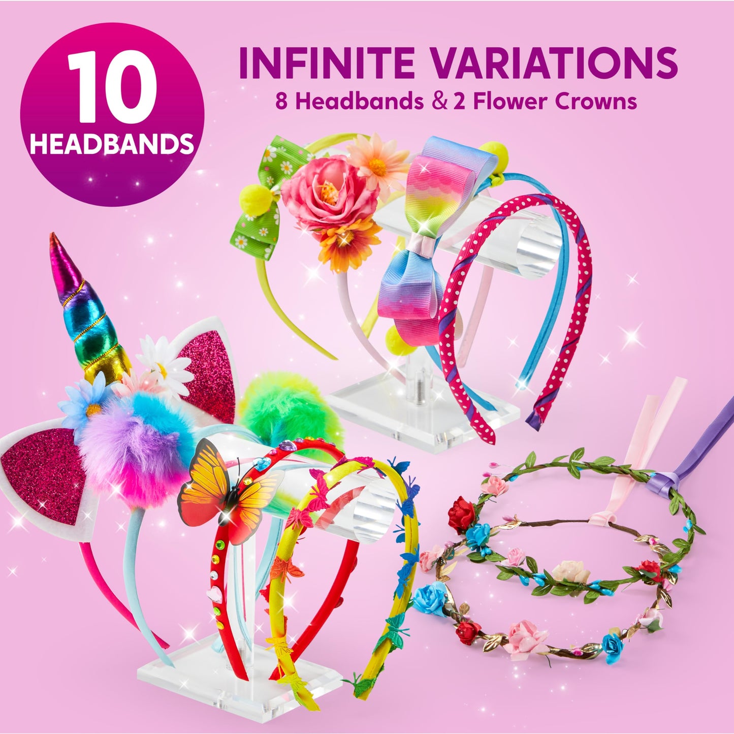 Klever Kits Headband Making Kit for Girls | DIY Hair Accessories & Flower Crowns