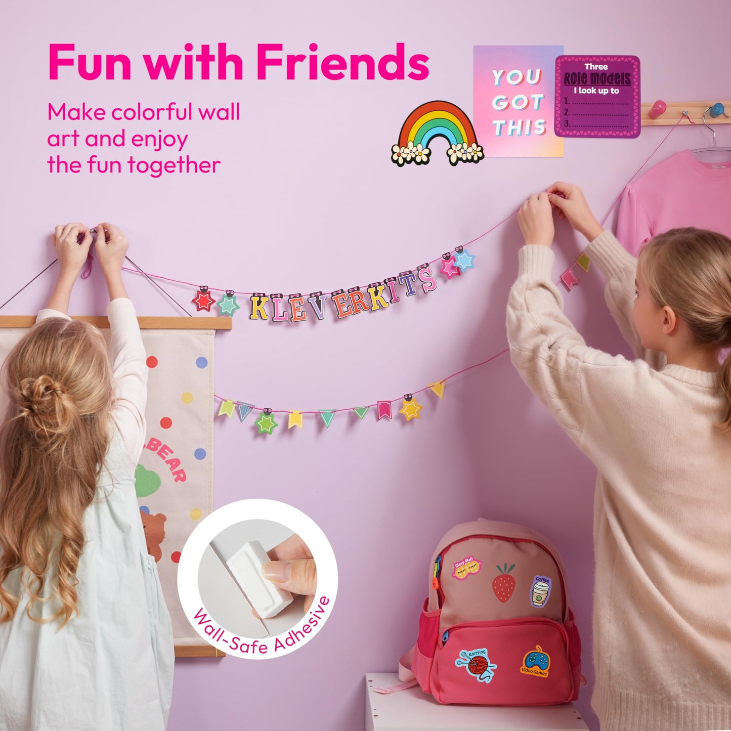 Klever Kits Glow in the Dark Wall Collage – DIY Room Decor for Teens by Jova