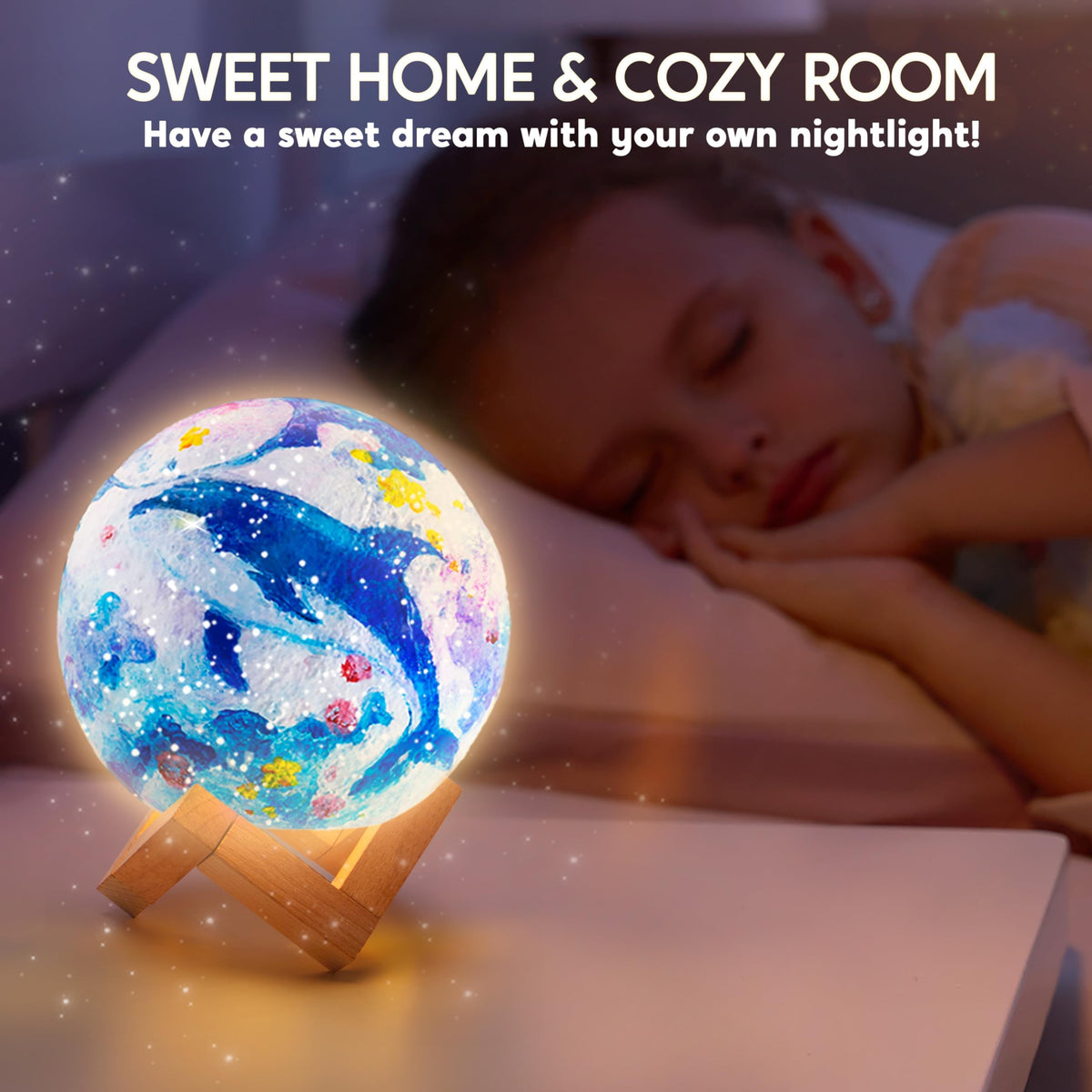 Klever Kits DIY 3D Moon Night Light – Paint Your Own Moon Lamp Kit for Kids