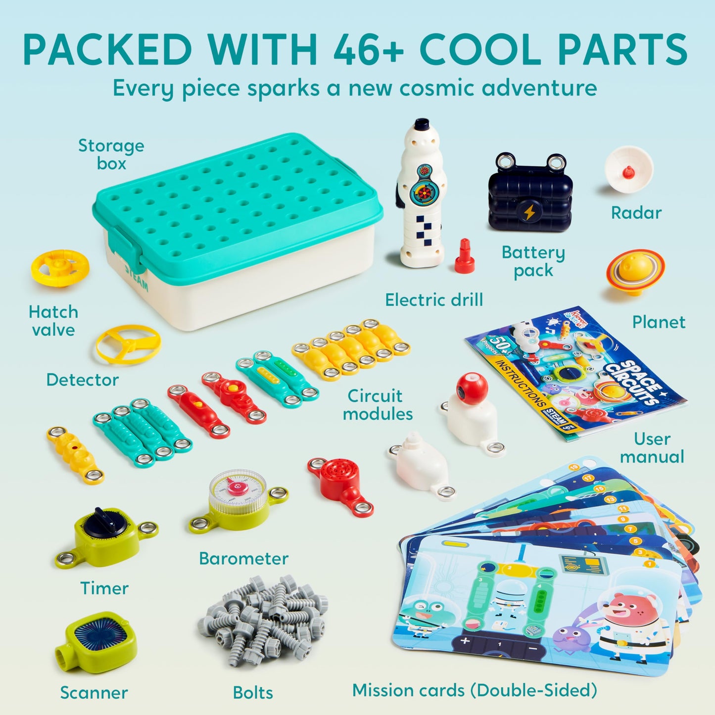 Klever Kits Space Circuits: 50+ Projects for Kids (Ages 5-8+)