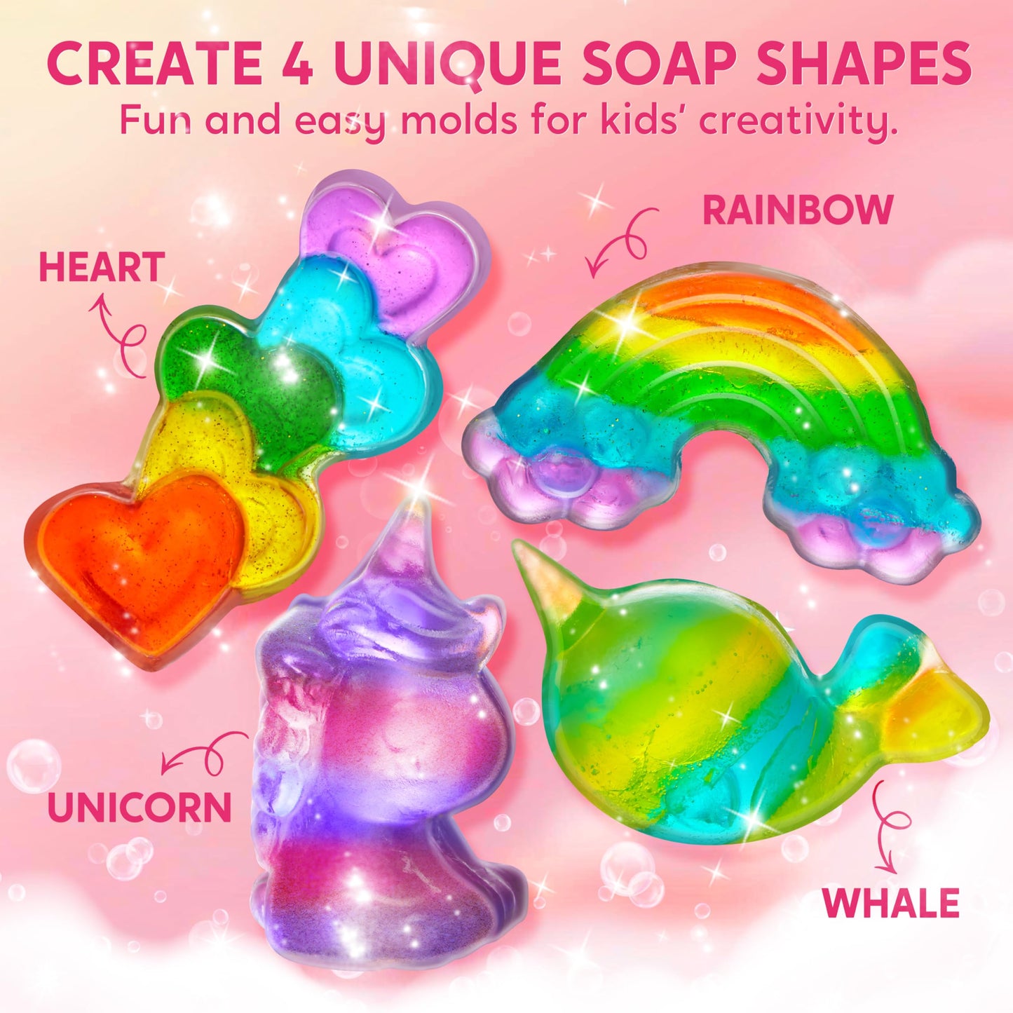 Klever Kits Unicorn Soap Making Kit – 4 Molds for Kids Aged 6-12