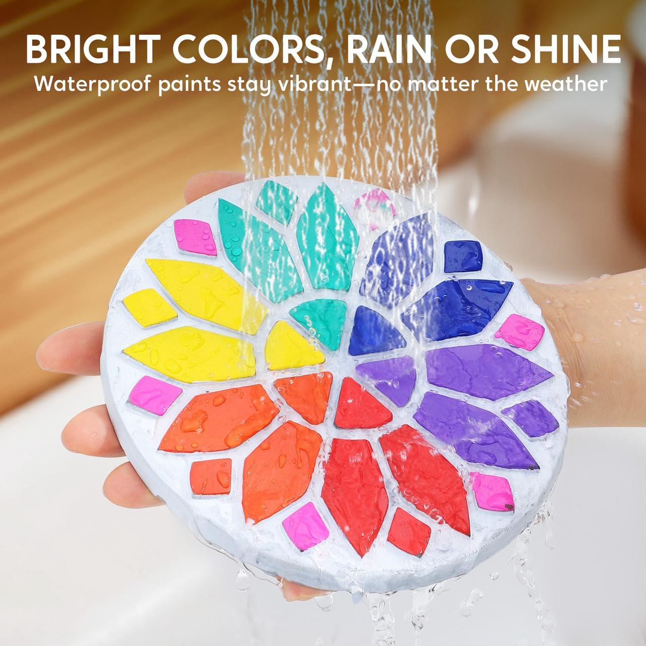 Klever Kits Stepping Stones Painting Kit for Kids – 5 Ceramic Garden Stones