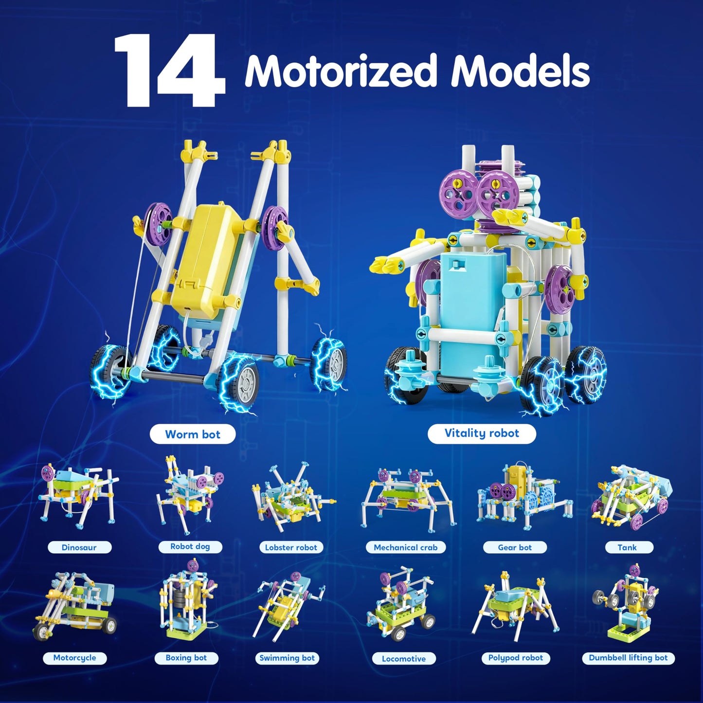 Klever Kits 36-in-1 Motor Robotic Kit – Educational STEM Toy for Ages 8-13