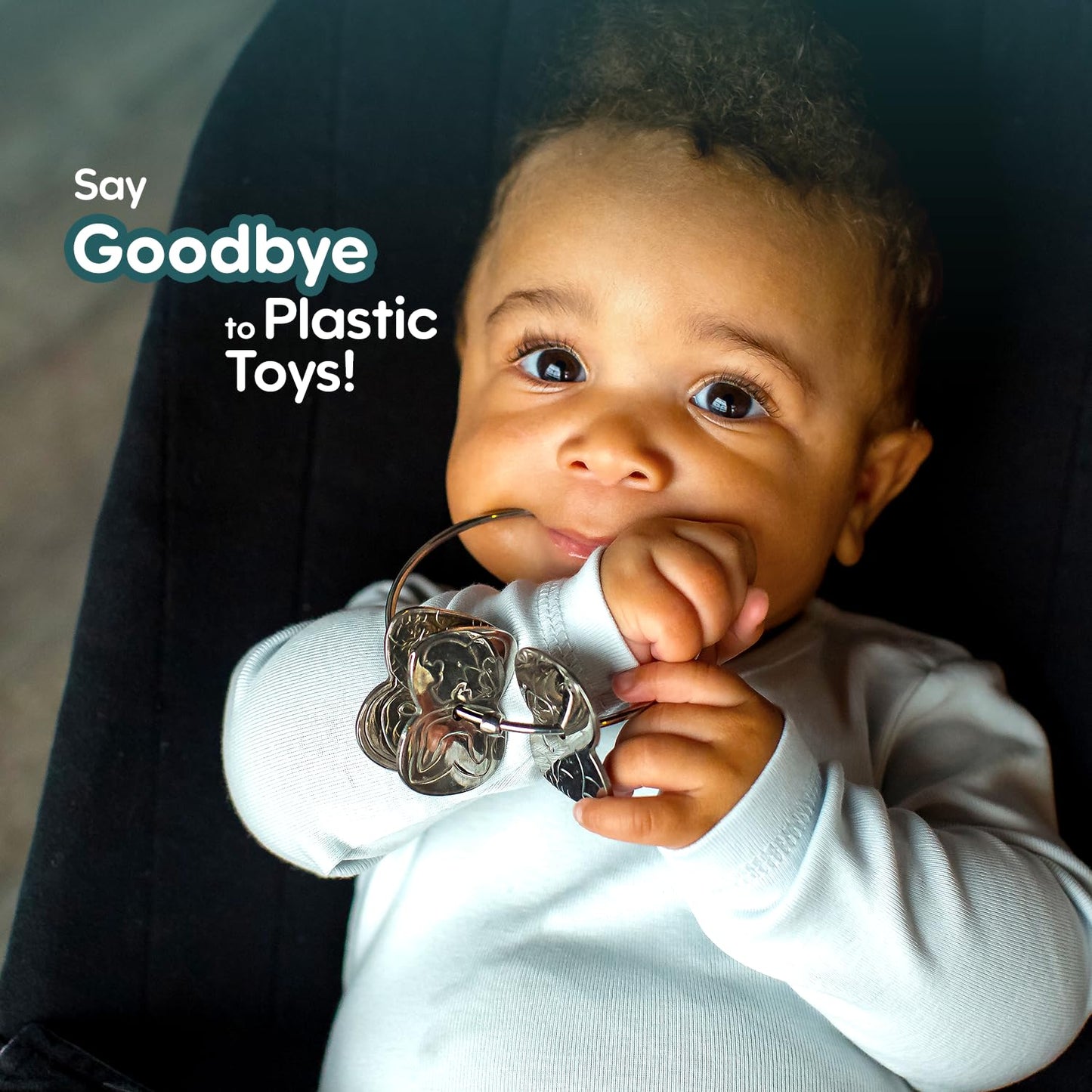 Kleynimals Clean Key Animals: USA-Made Stainless Steel Toy Keys – Baby Rattle & Teether
