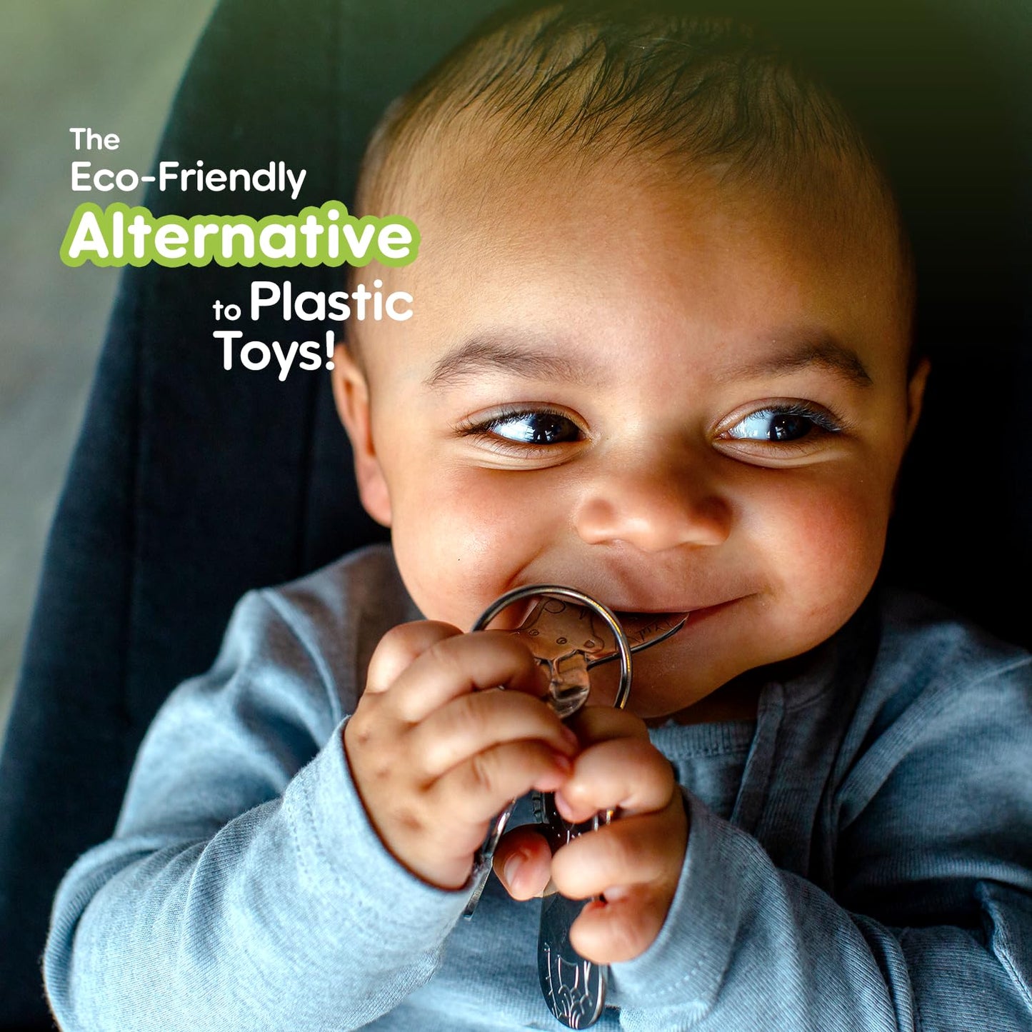Kleynimals – Original Stainless Steel Baby Keys, Made in USA, Non-Toxic & BPA-Free