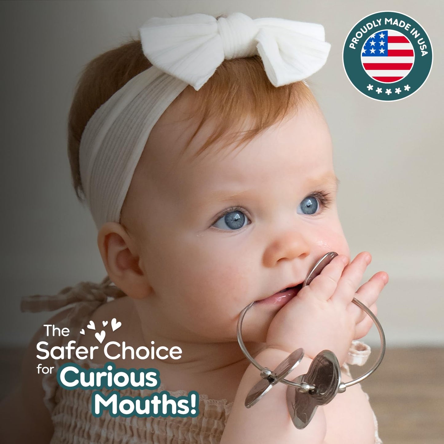 Kleynimals Clean Key Animals: USA-Made Stainless Steel Toy Keys – Baby Rattle & Teether