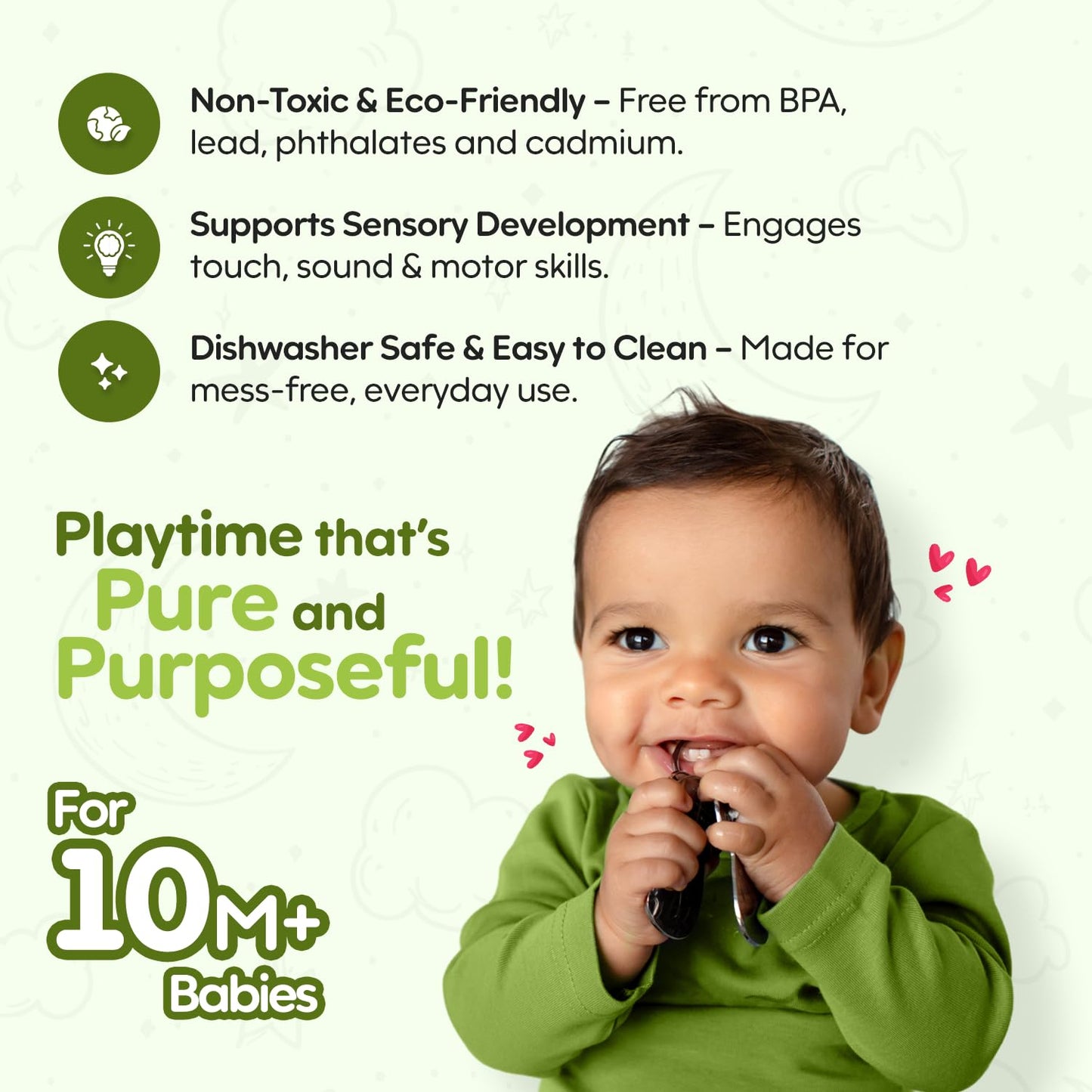 Kleynimals – Original Stainless Steel Baby Keys, Made in USA, Non-Toxic & BPA-Free